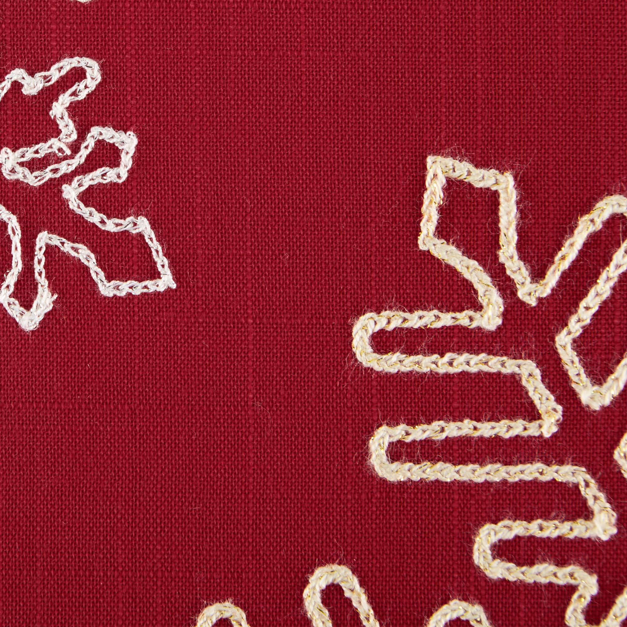 DII® Shimmering Snowflakes Leaves Embroidered Pillow Cover Set