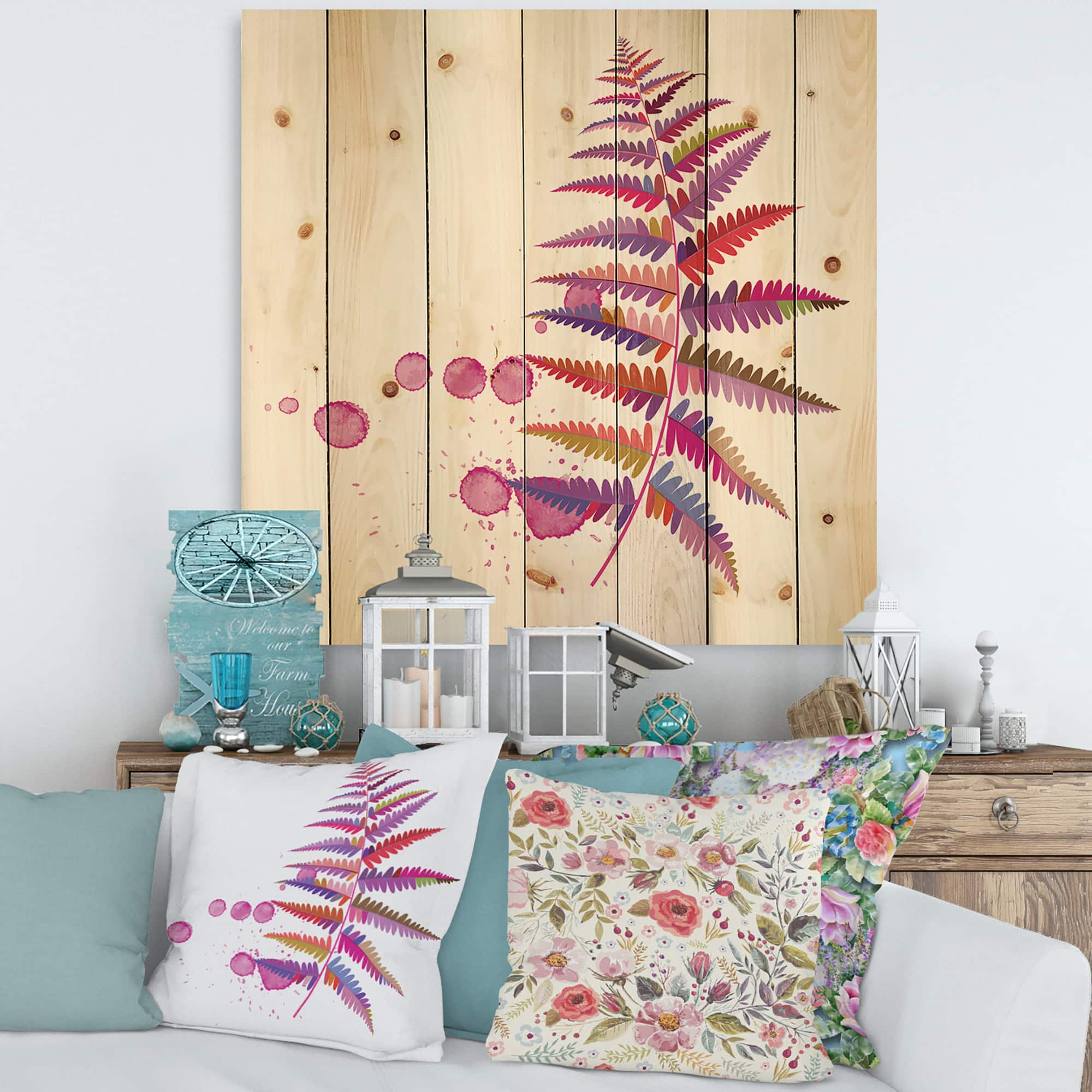 Designart - Purple Fern