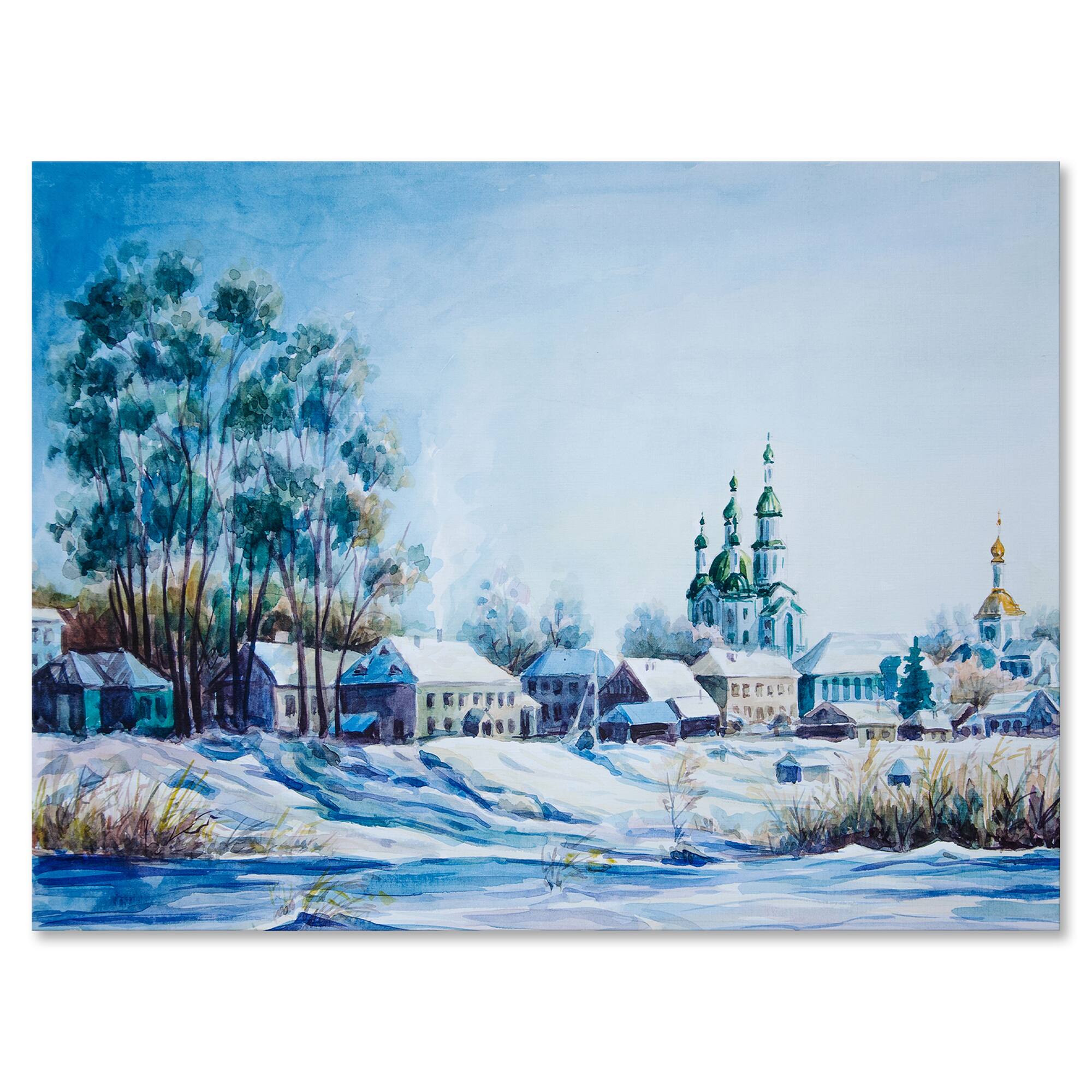 Designart - Small Town In Winter Times