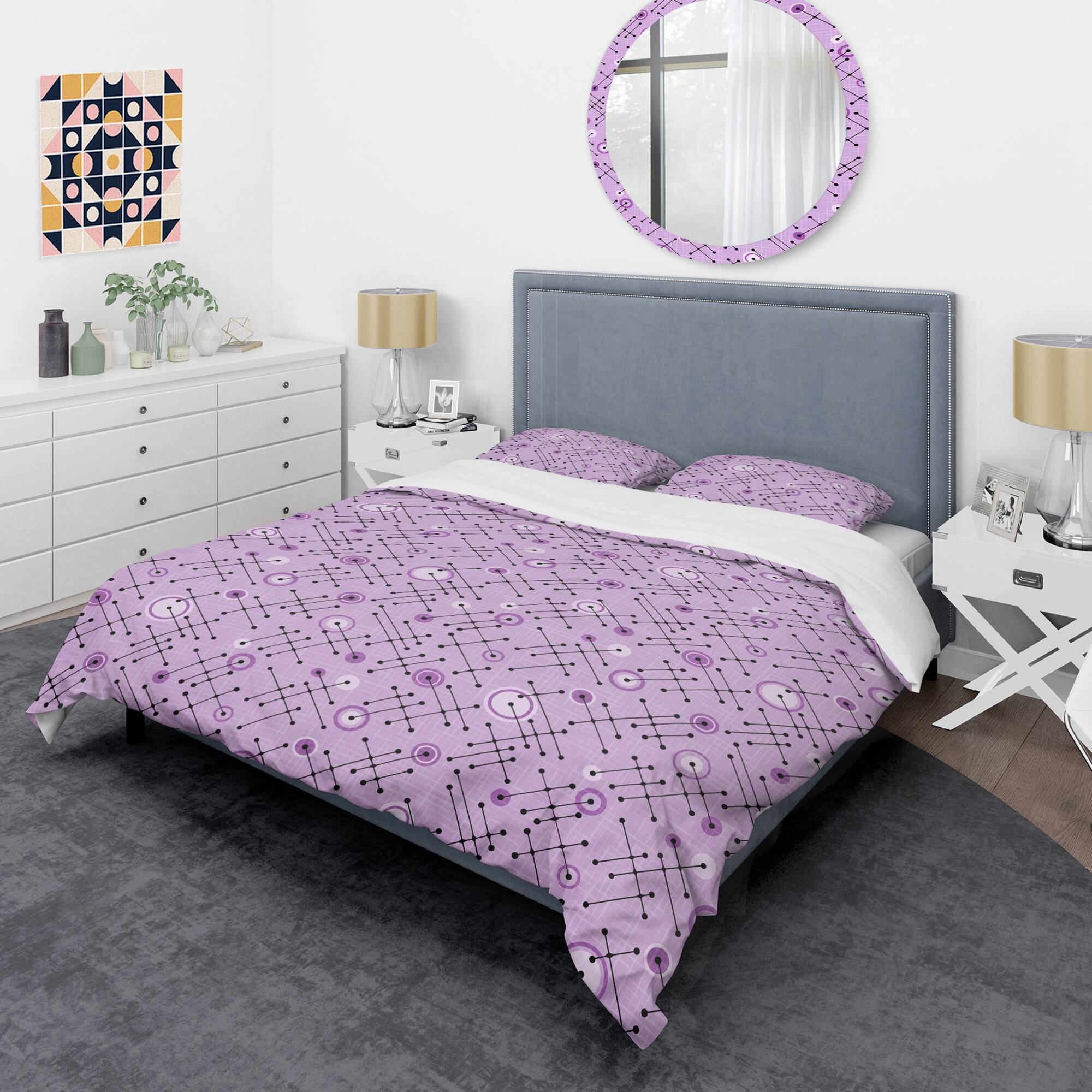 Designart '1950 Retro Pattern III' Mid-Century Duvet Cover Set