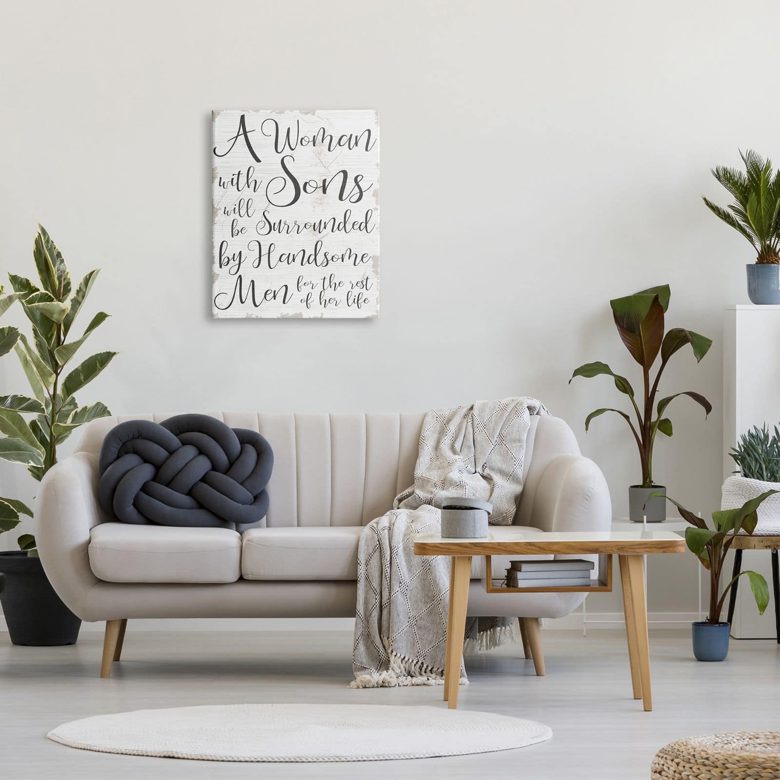 Stupell Industries Handsome Sons Home Family Inspirational Word Textured Design Canvas Wall Art