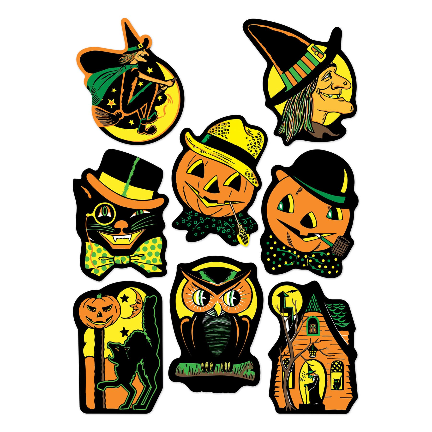 Beistle Vintage Halloween Sticker Sheets, 12ct.