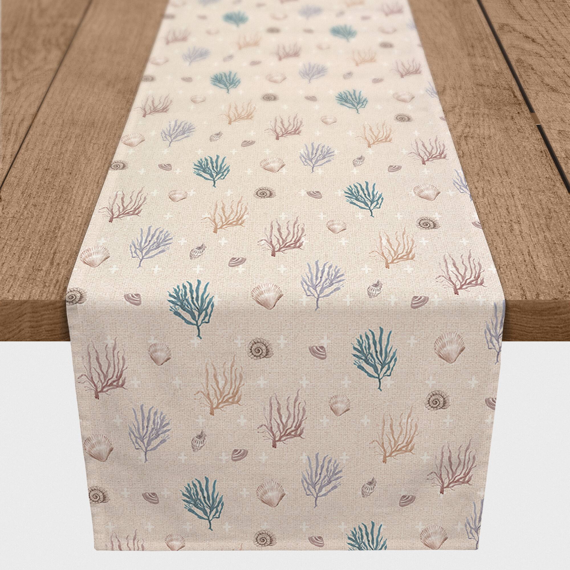 Multi Shell Coral & Plus Cotton Twill Runner