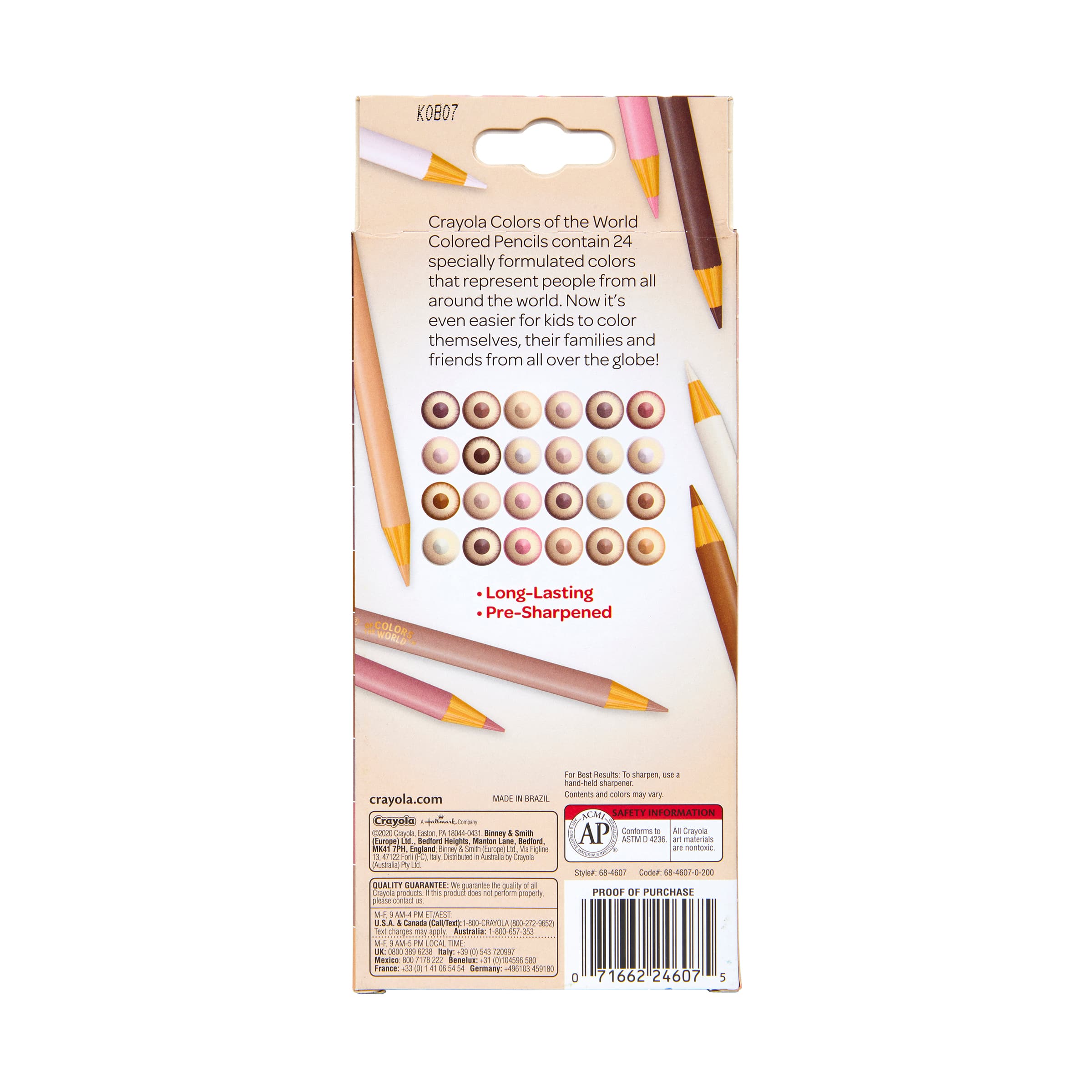 6 Packs: 24 ct. (144 total) Crayola® Colors of the World Colored Pencils