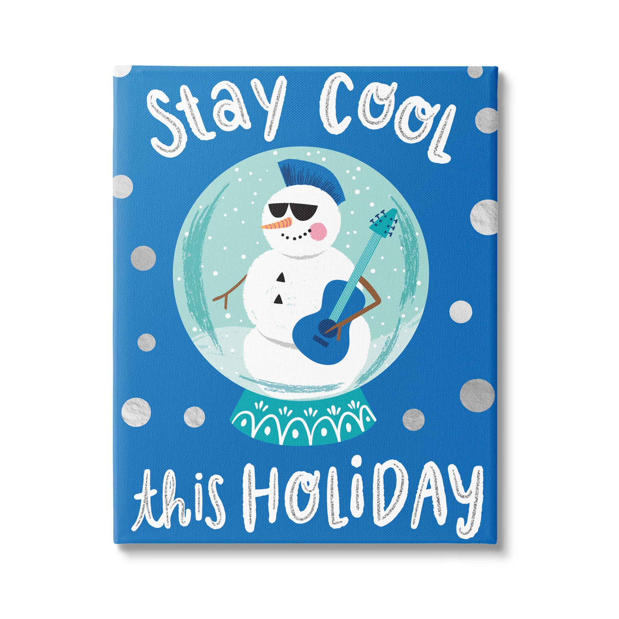 Stupell Industries Stay Cool This Holiday Musician Snowman Canvas Wall Art