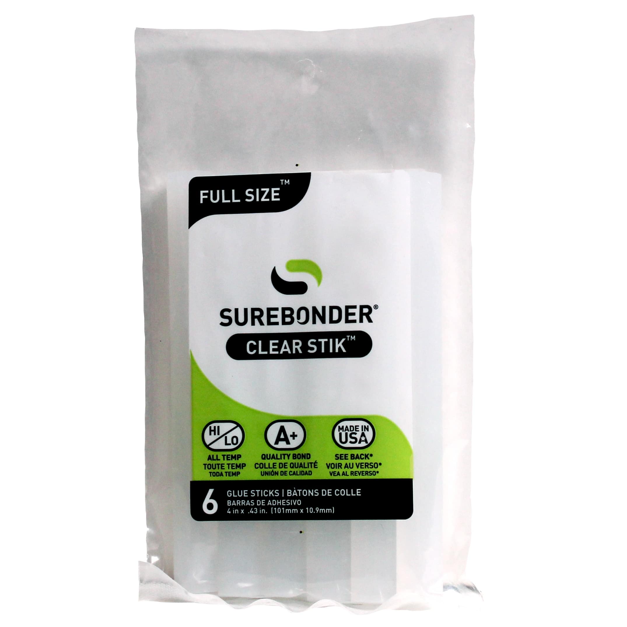 Surebonder® 4" Clear All-Purpose Glue Sticks, 6ct.