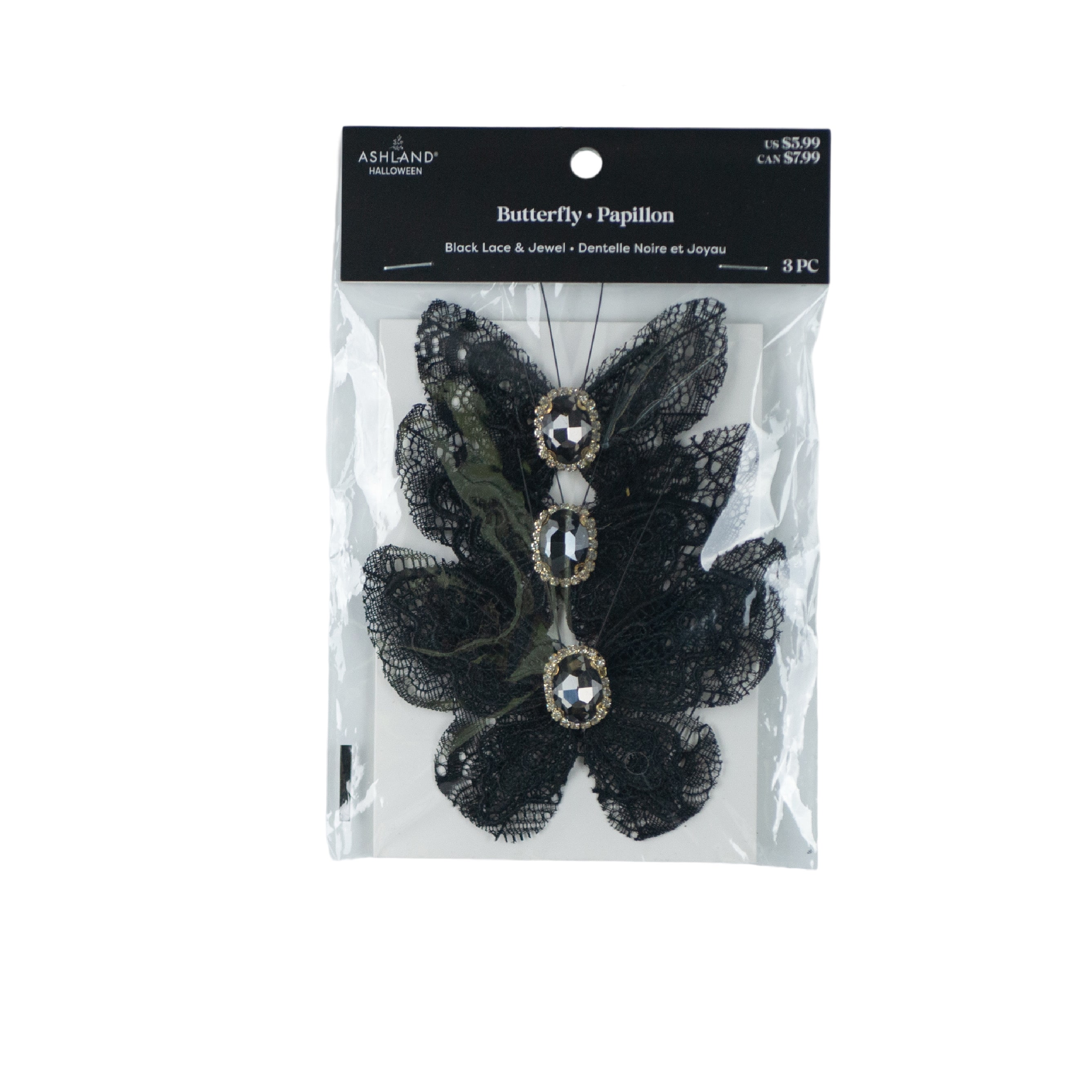 Black Lace & Jewel Butterfly Accents, 3ct. by Ashland®
