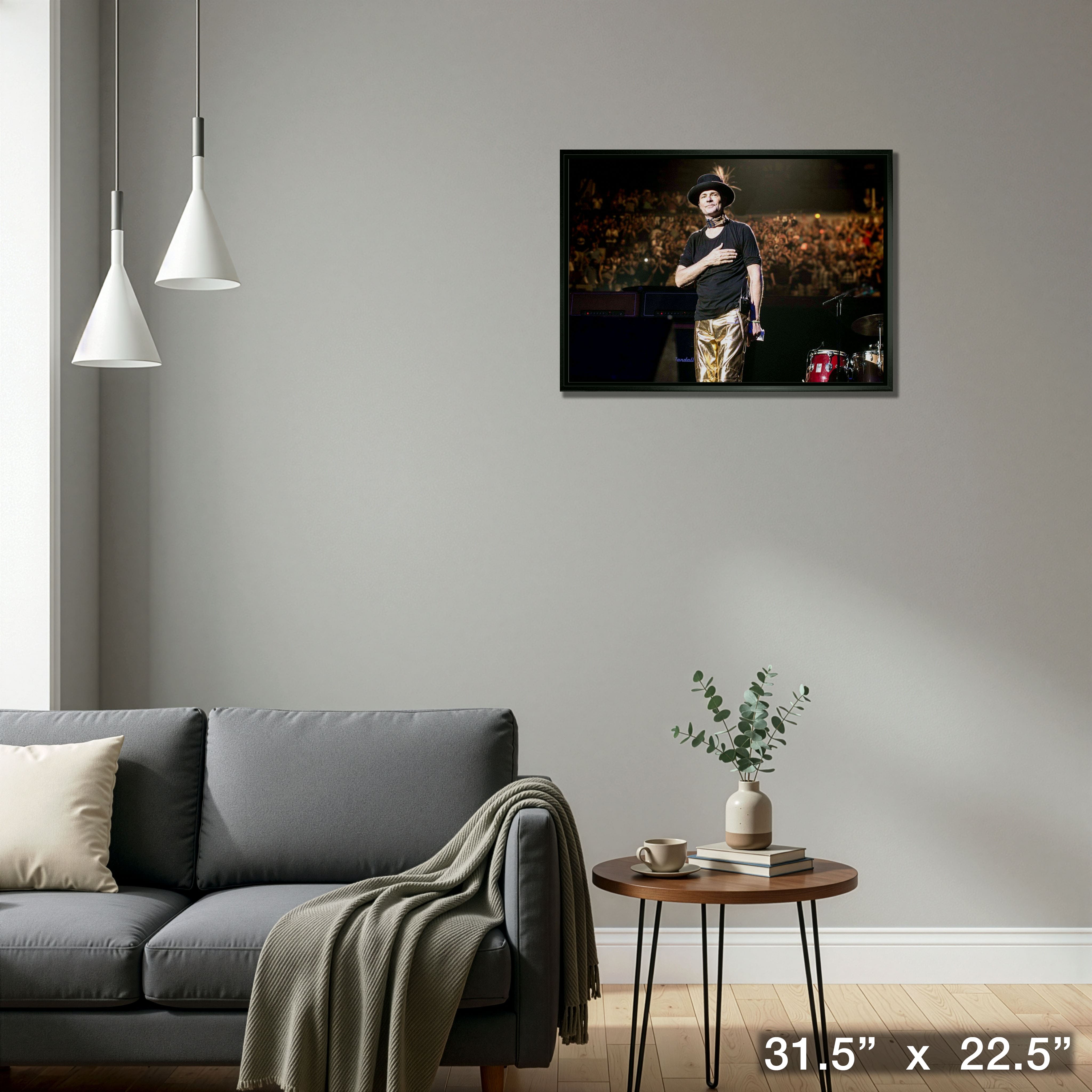 The Tragically Hip 20" x 29" Canvas Framed Hand on Heart-H 31.5" x 22.5"