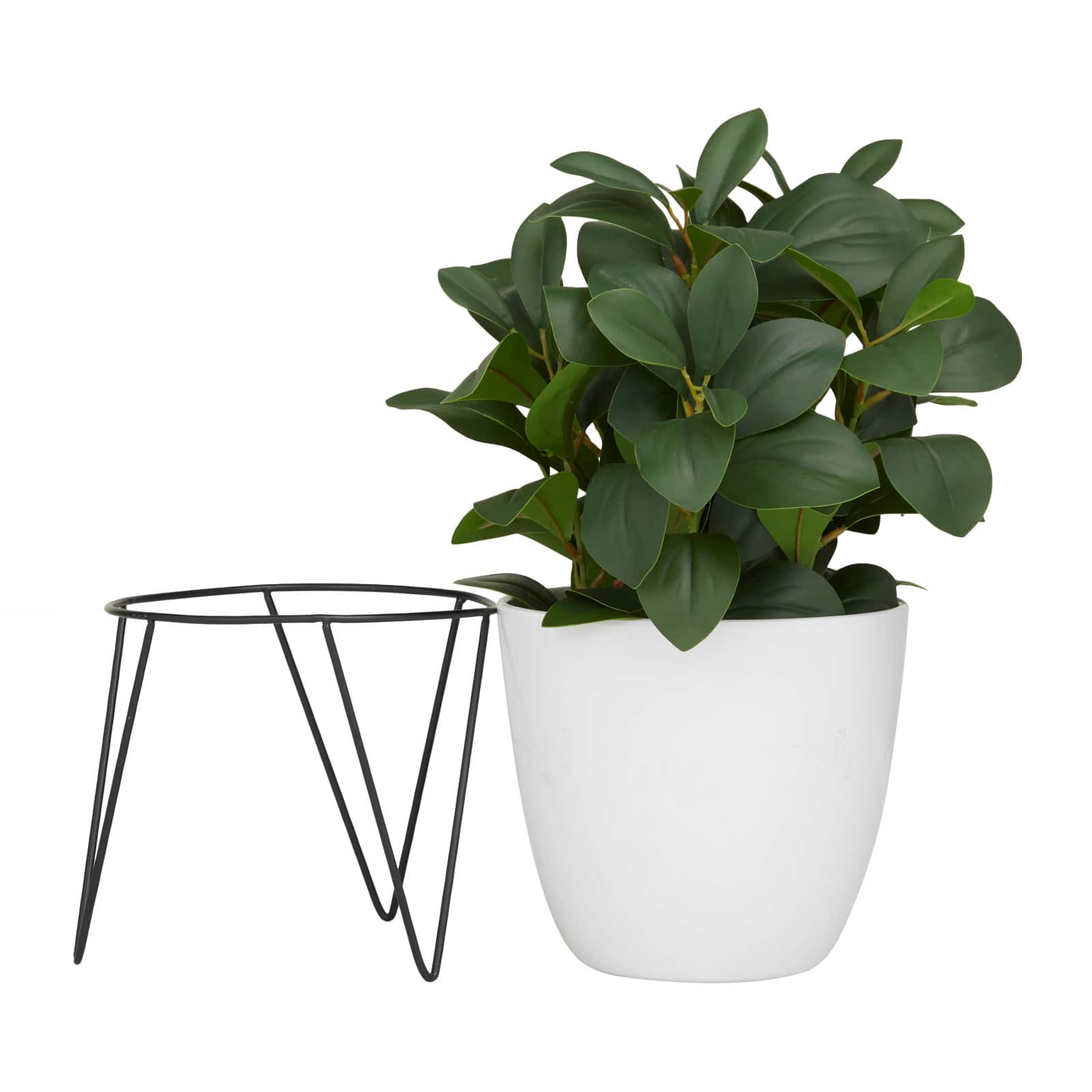 17" White Contemporary Artificial Foliage