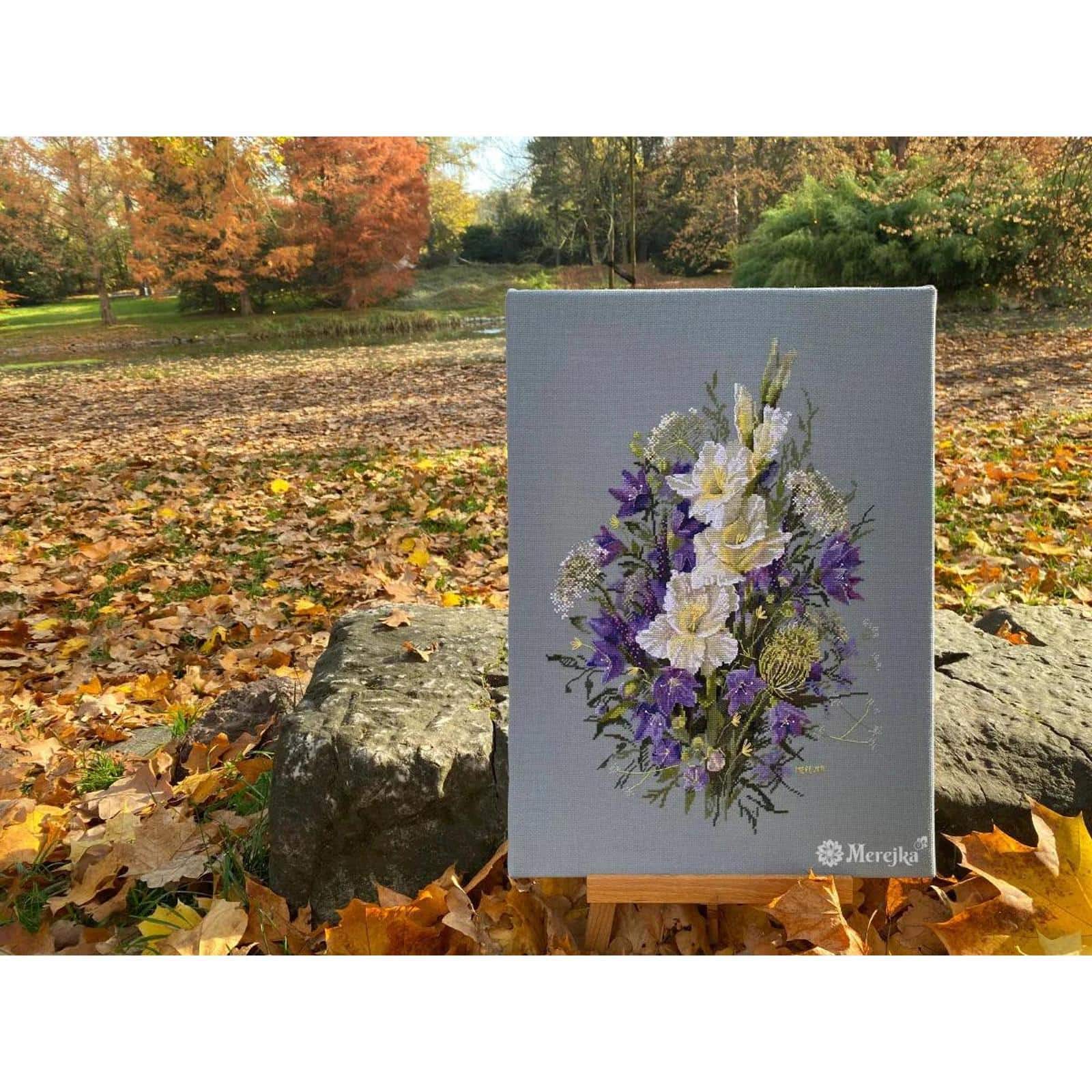Merejka® The White Sword Lily Counted Cross Stitch Kit