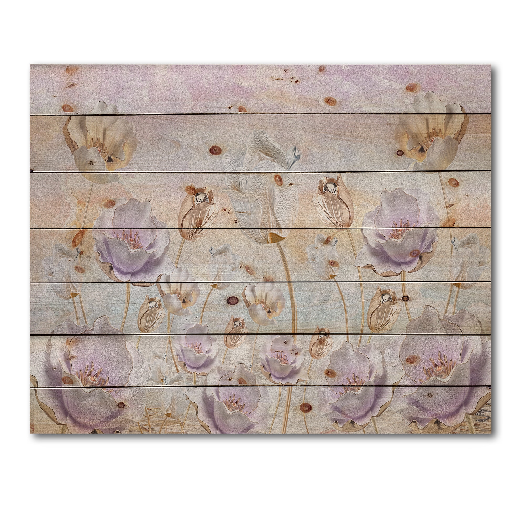 Designart - Blossoming Flowers In Pastel Tones
