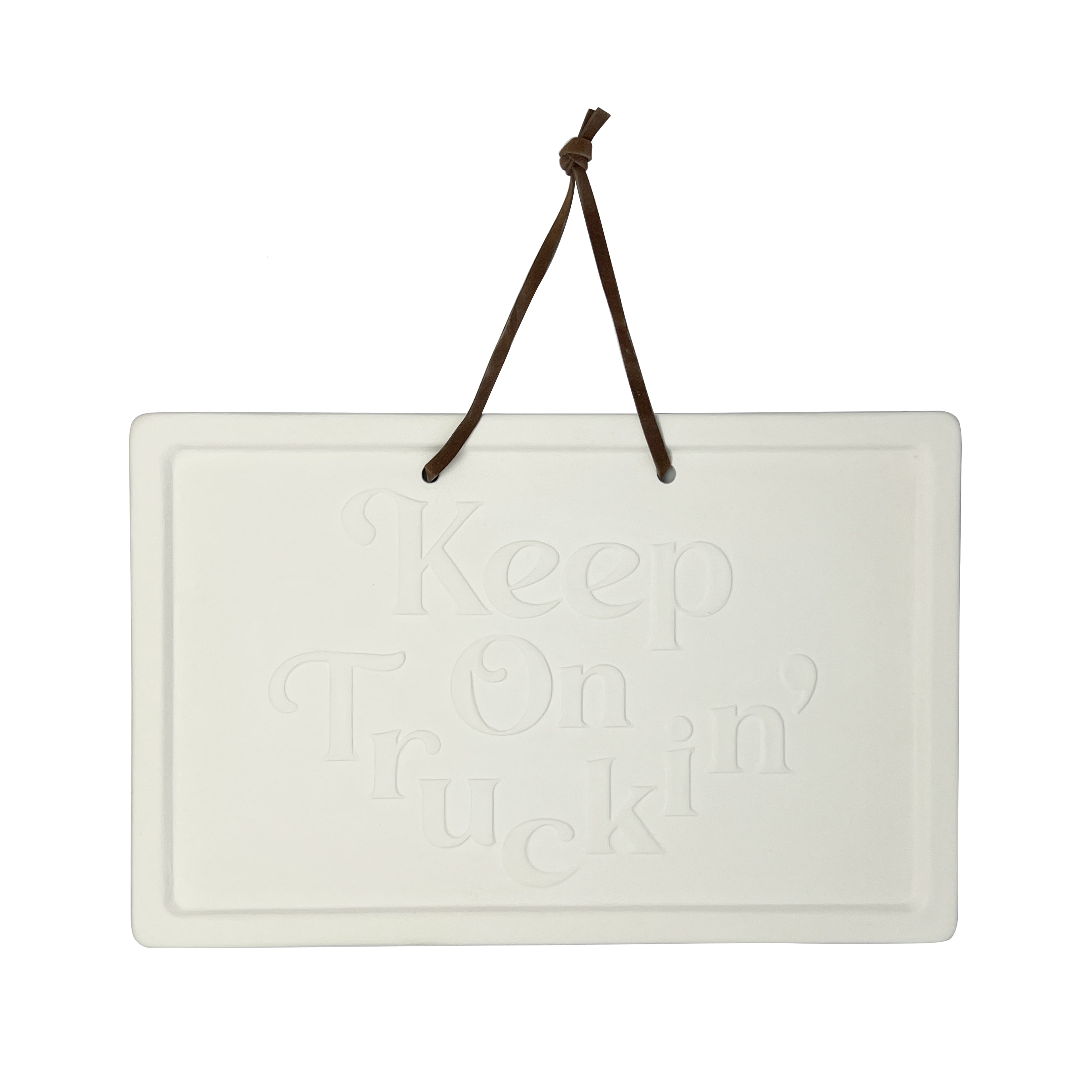 Jonathan Adler x Michaels 10" x 6.5" Keep on Truckin' DIY Ceramic Plaque