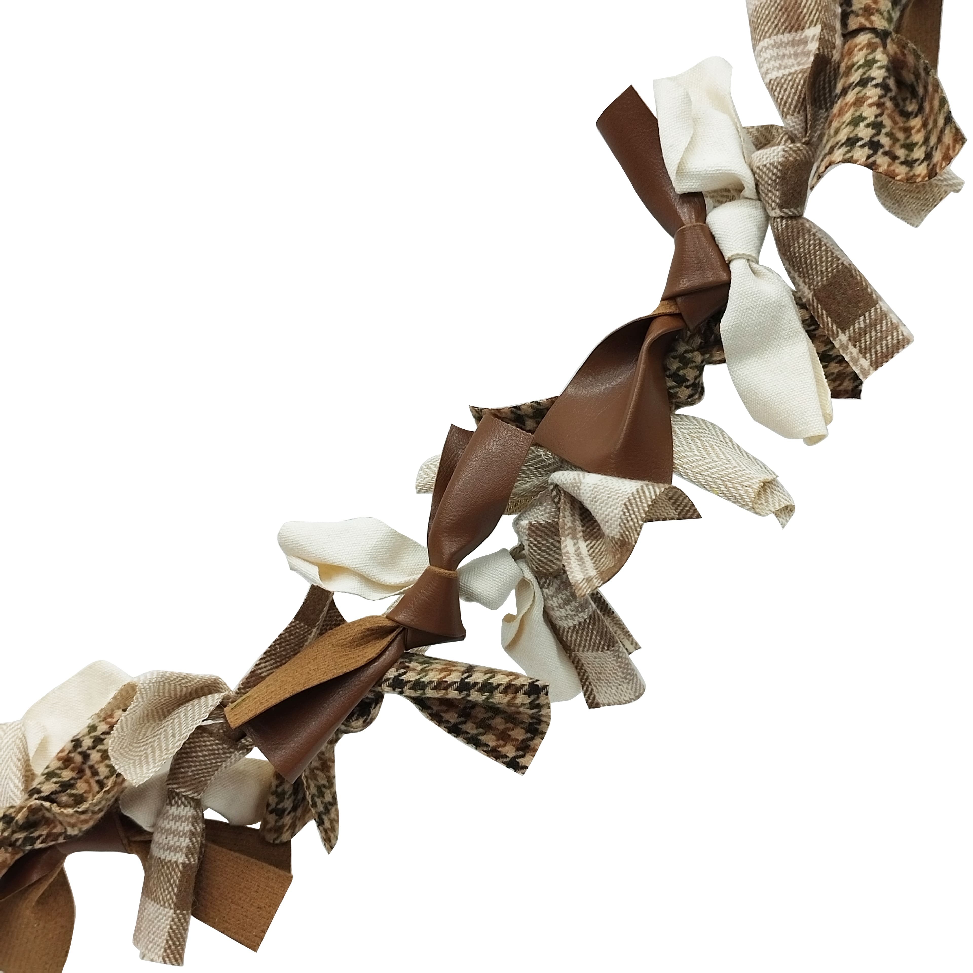 6ft. Brown & White Mix Fabric Garland by Ashland®
