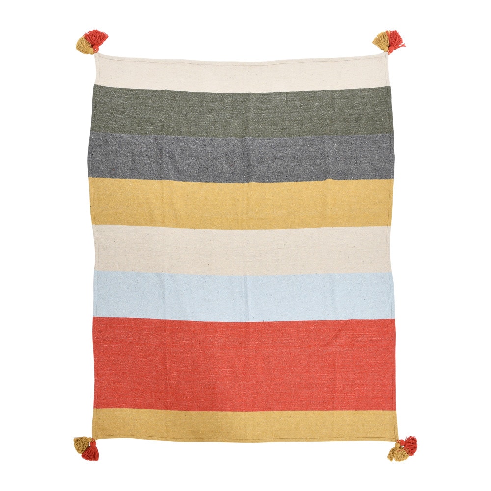 Hello Honey® Striped Cotton Throw Blanket with Tassels