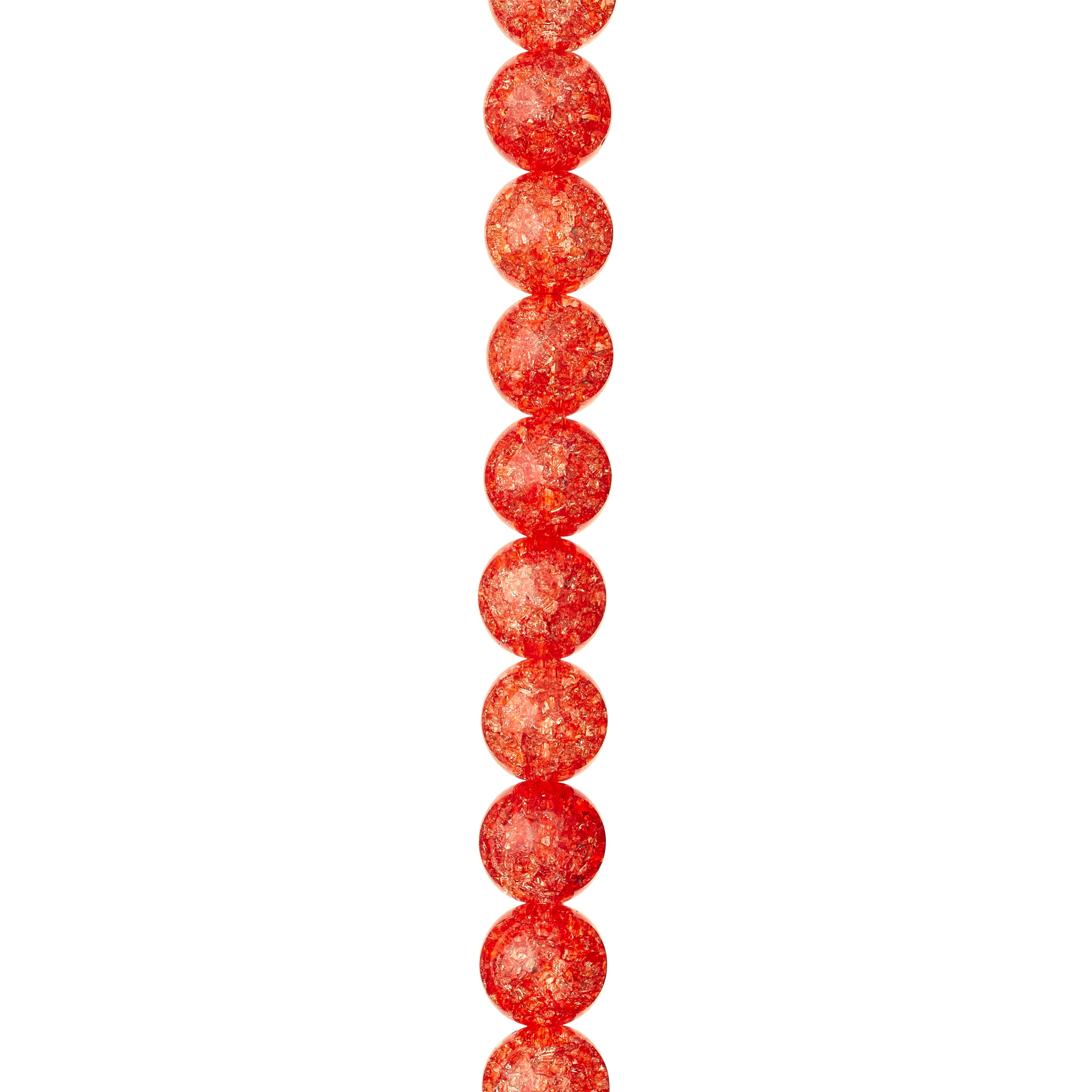Red Crackled Quartzite Round Beads, 10mm by Bead Landing™
