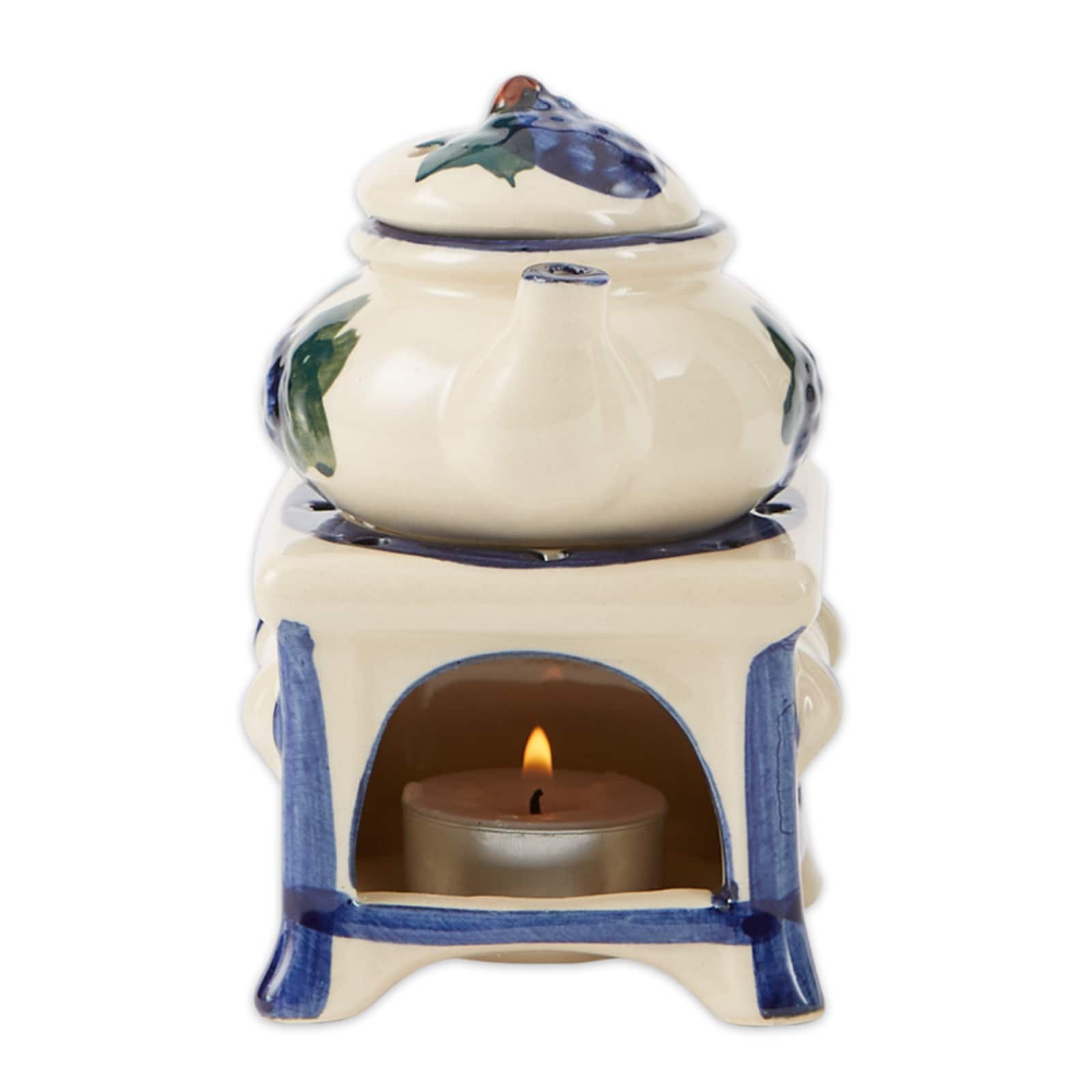 Porcelain Teapot Stovetop Candle Oil Warmer 3.87" x 3.12" x 5.37