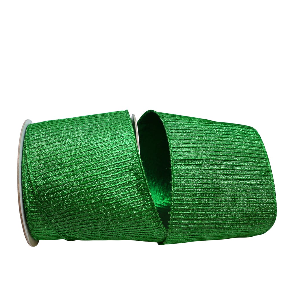 JAM Paper 4" x 10yd. Pleated Metallic Lux Wired Ribbon