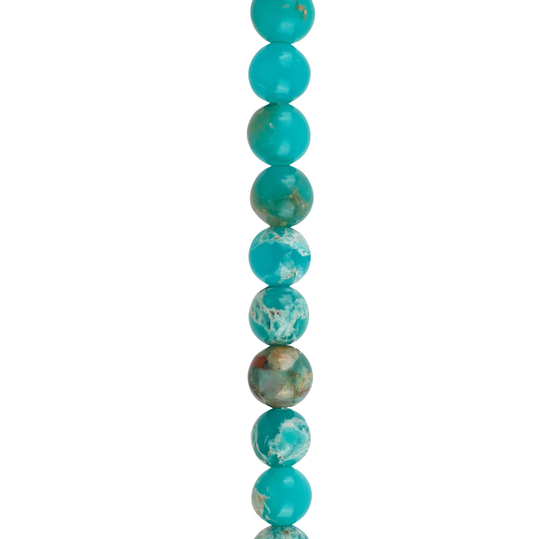12 Pack: Aqua Serpentinite Jasper Round Beads by Bead Landing™