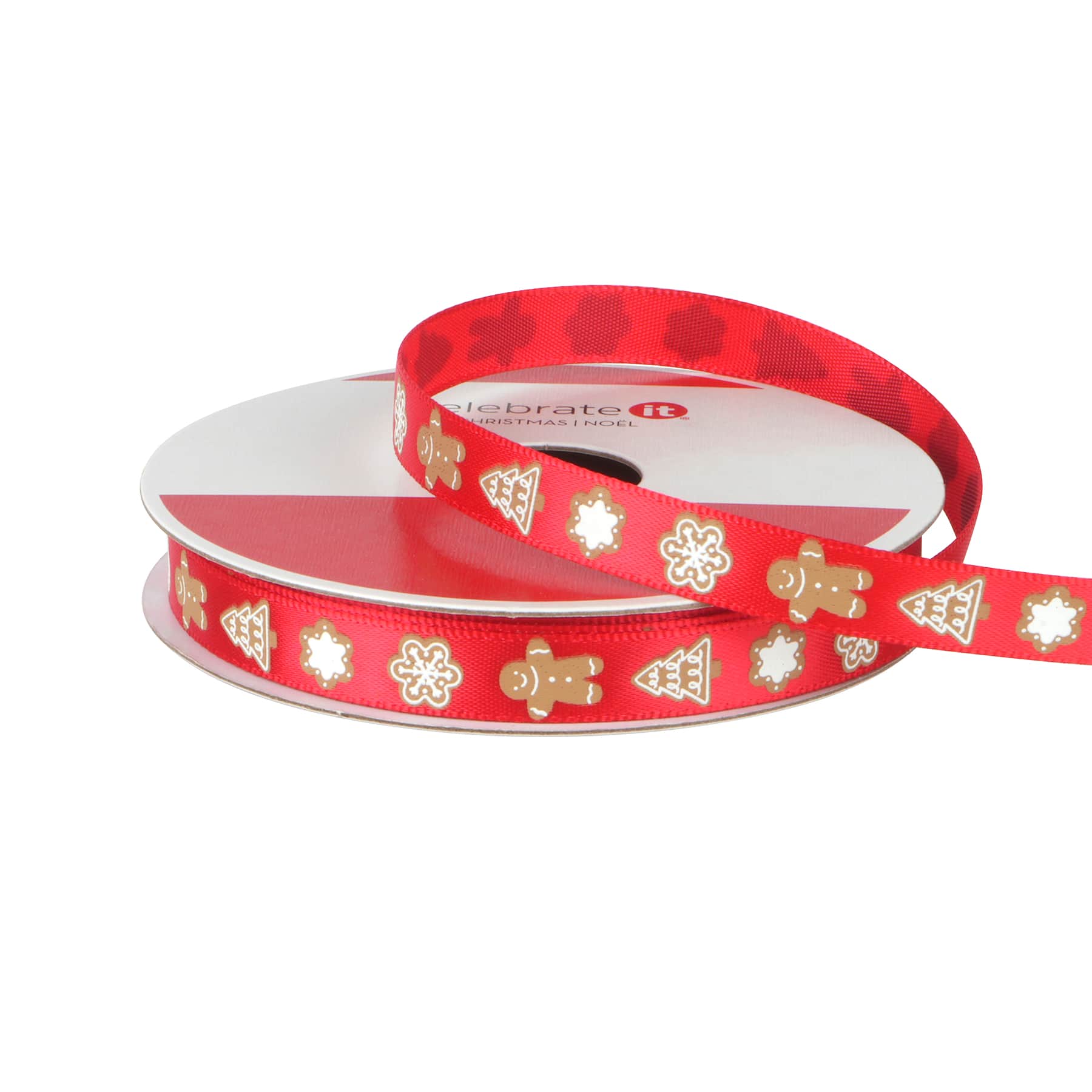 3/8" x 4yd. Red Gingerbread Ribbon by Celebrate It®