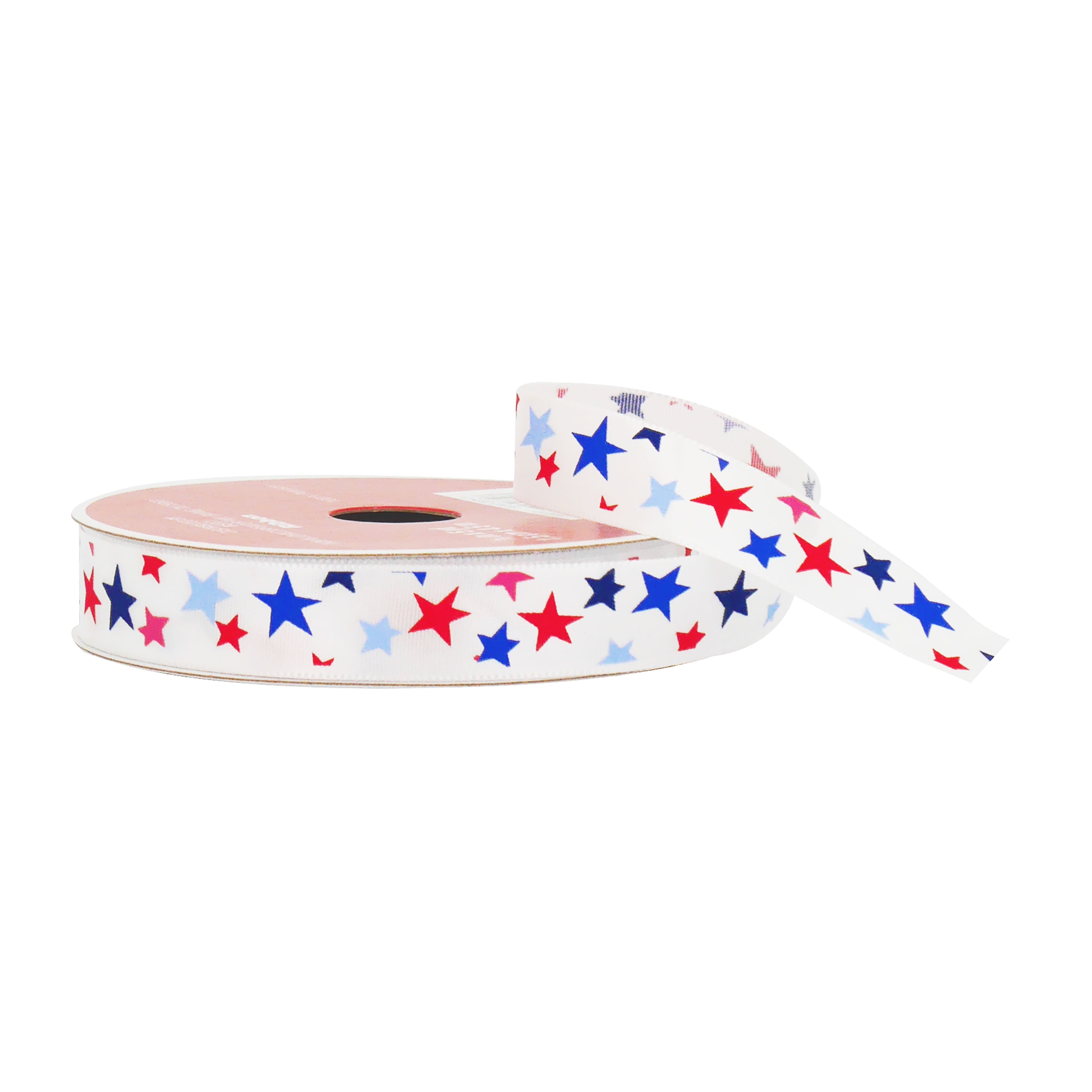 5/8" x 5yd. Red, White & Blue Stars Grosgrain Ribbon by Celebrate It®