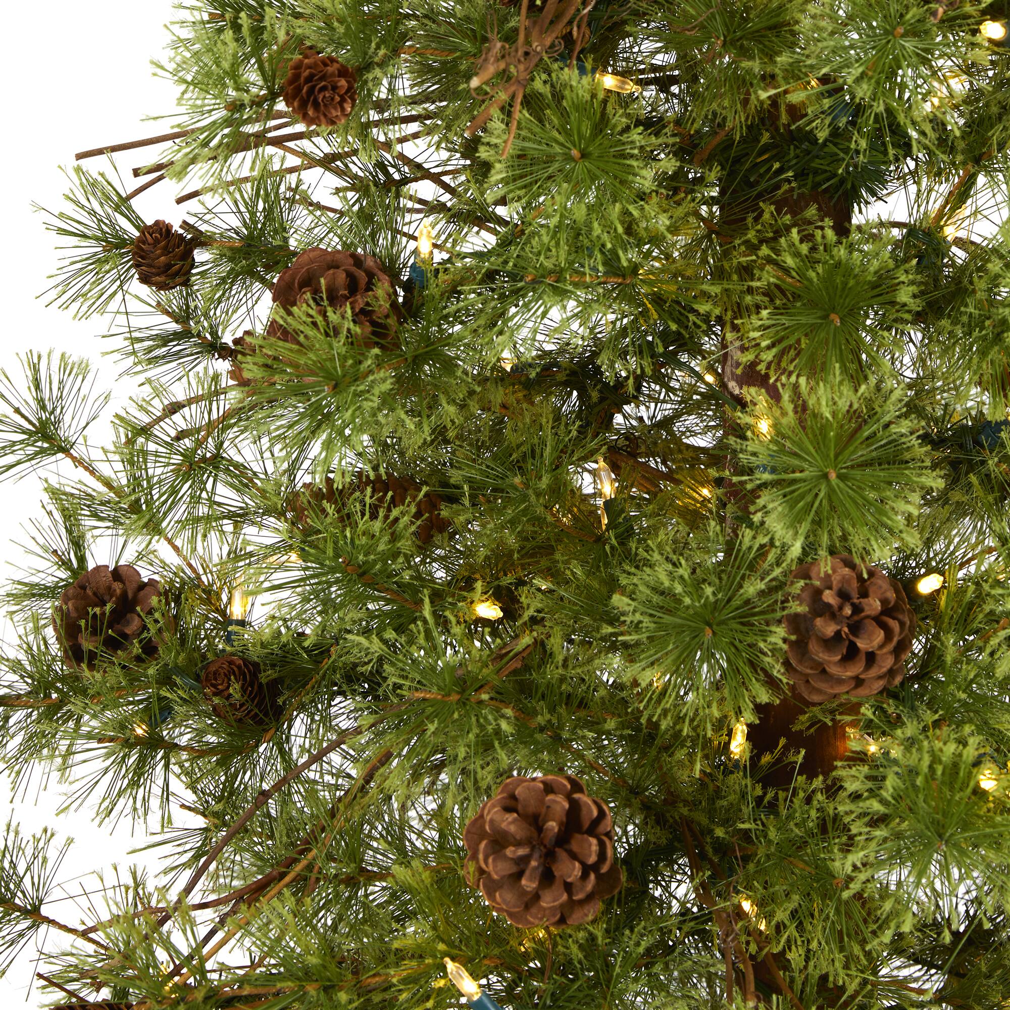 6ft. Pre-Lit Wyoming Alpine Artificial Christmas Tree, Clear LED Lights