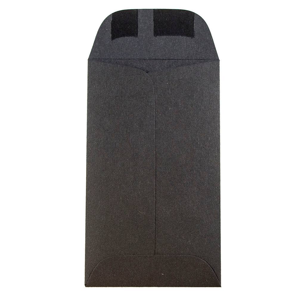 JAM Paper 2.5" x 4.25" Black Coin Business Envelopes, 50ct.