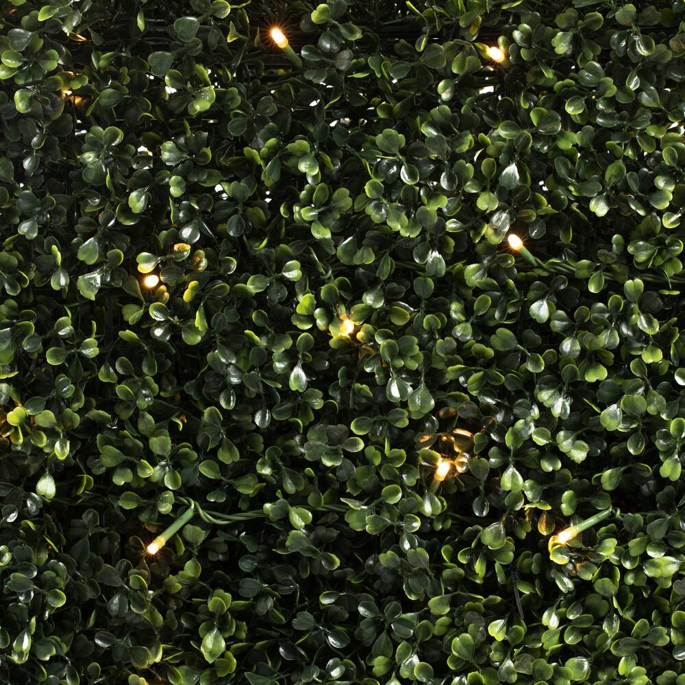20" Pre-Lit LED Boxwood Cube Stand