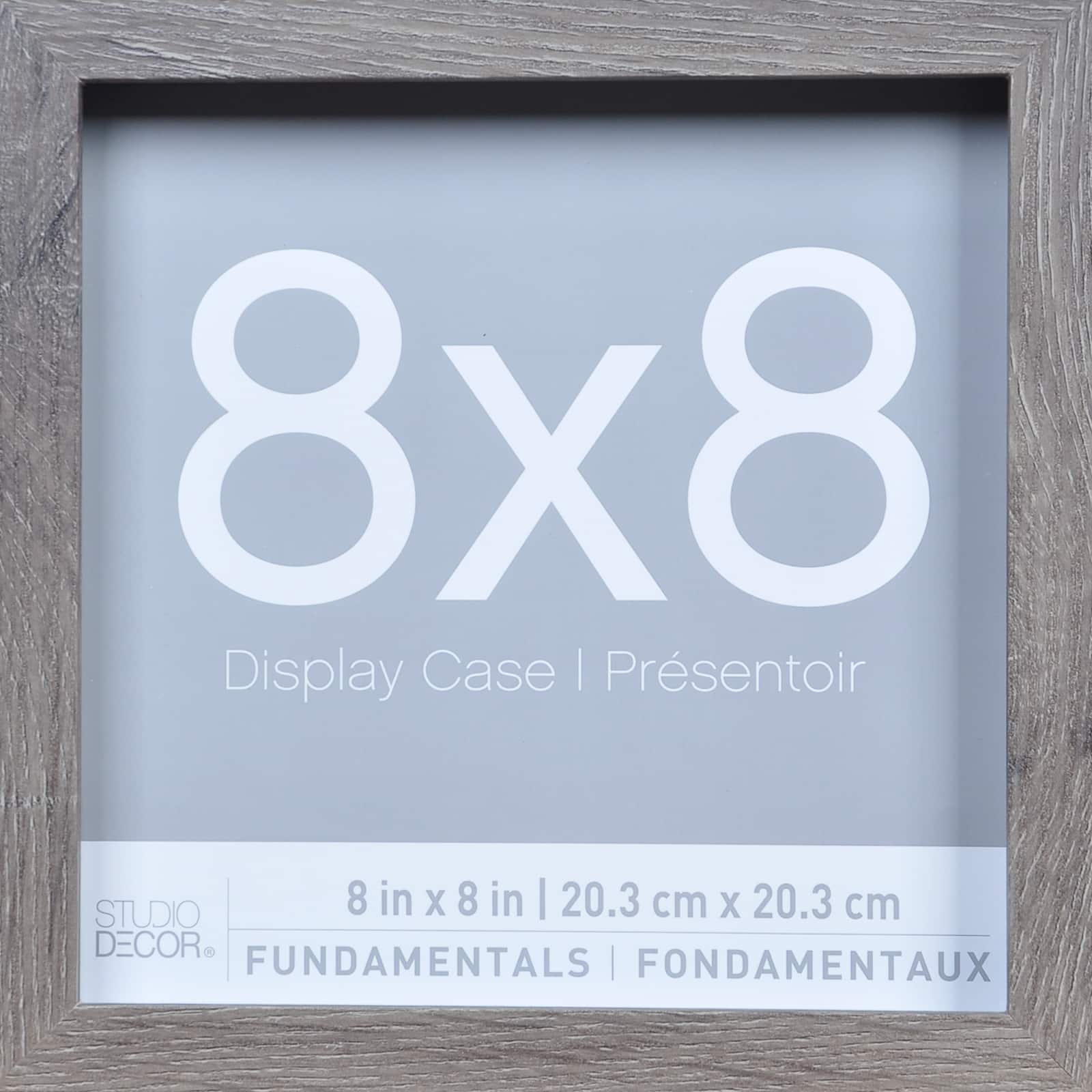 3 Pack Fundamentals 8" x 8" Grey Shadow Boxes by Studio Décor®