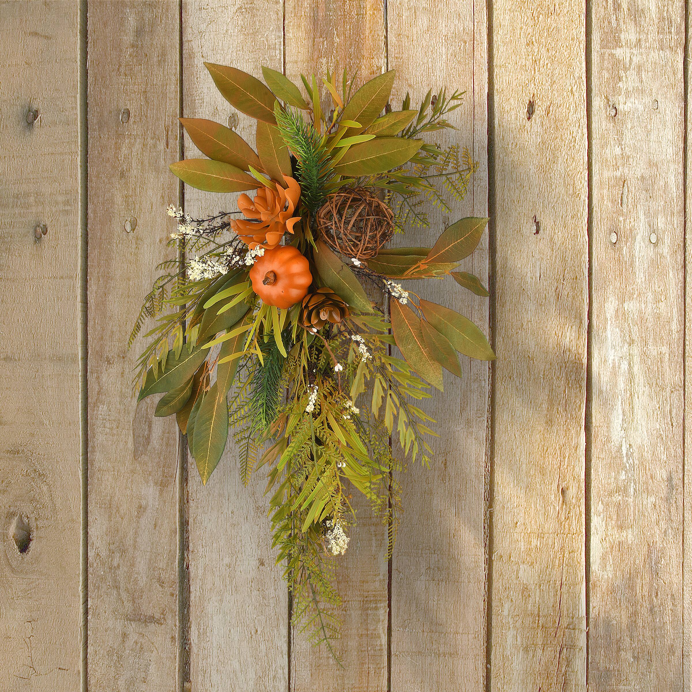 26" Harvest Wall Flower Swag