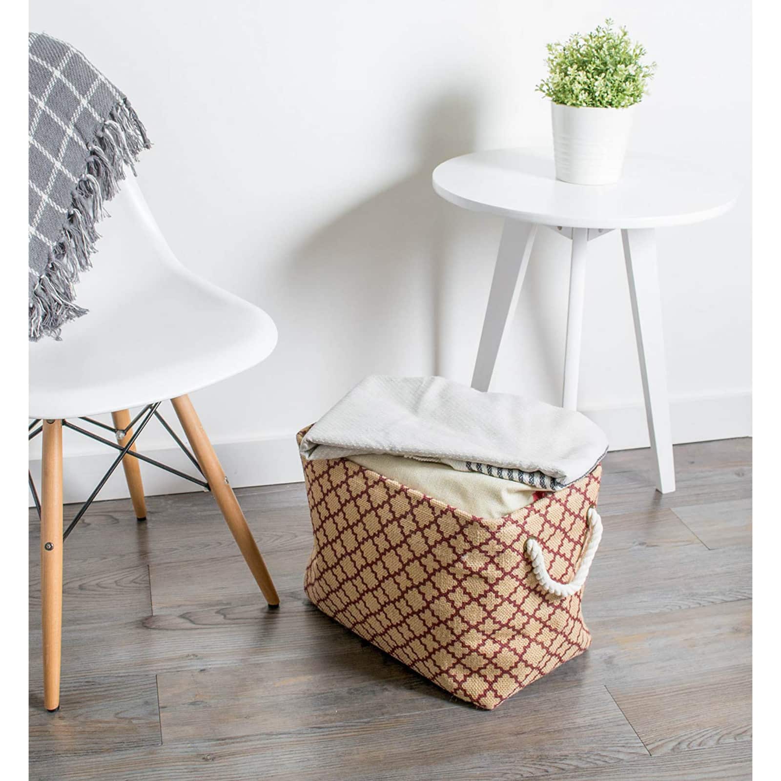 DII® 9" Lattice Round Burlap Bin