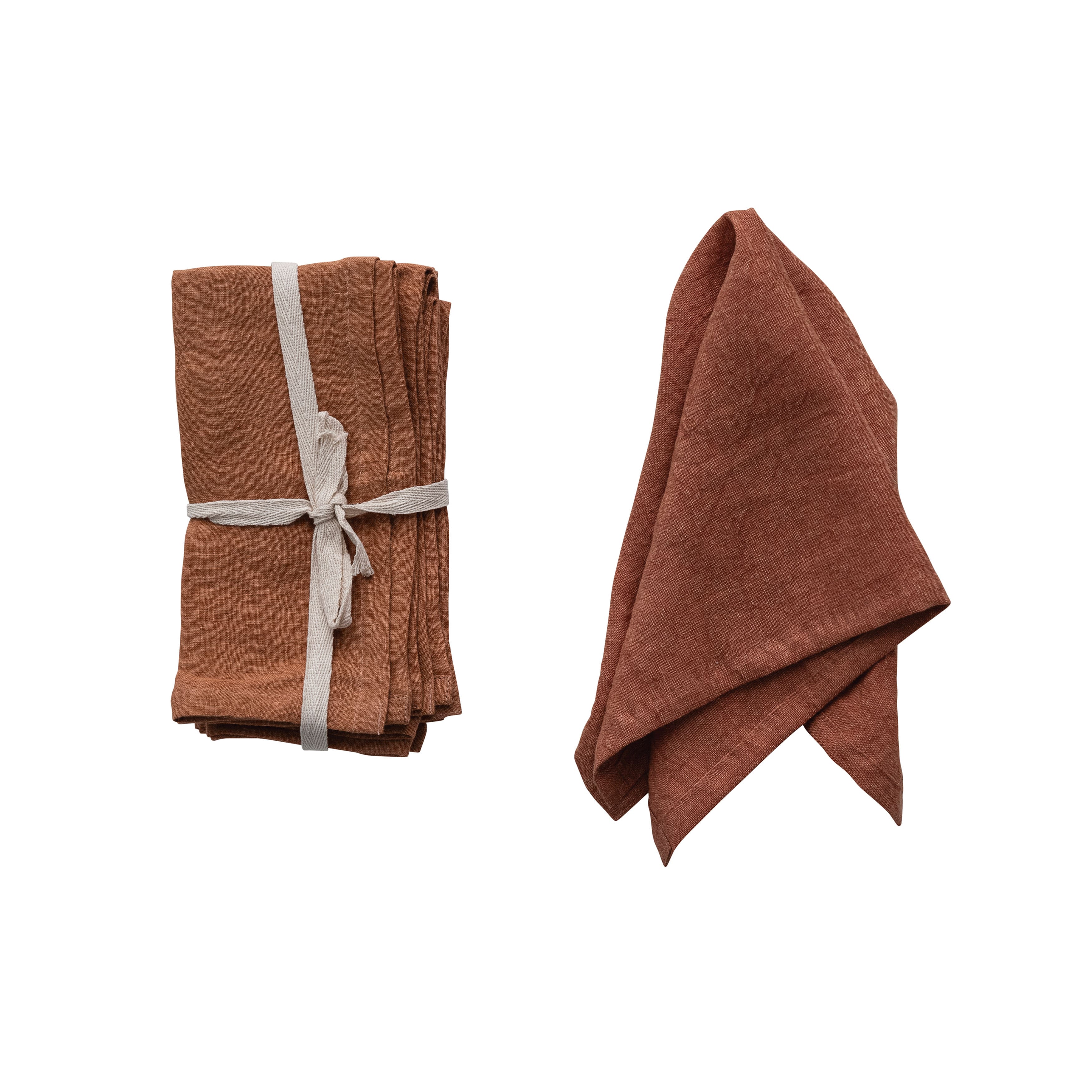 Hello Honey® 18" Square Stonewashed Linen Dinner Napkins