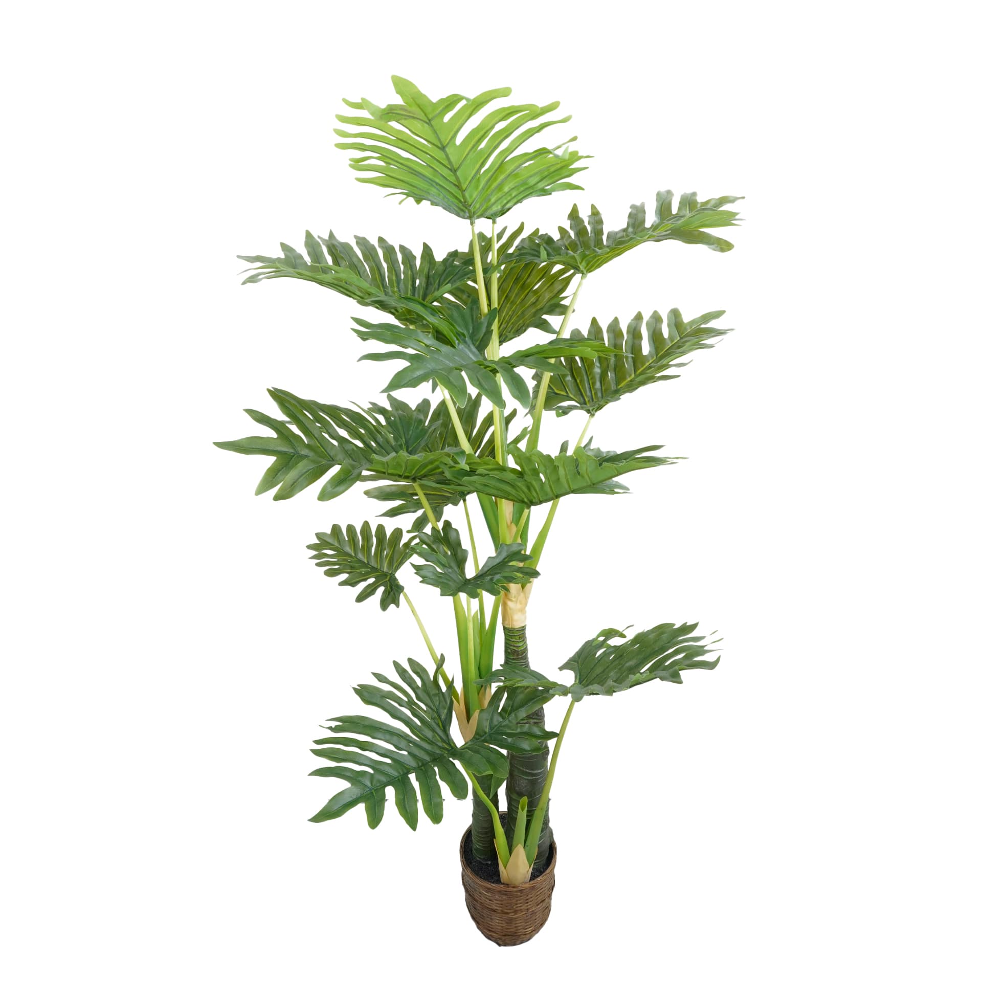 5ft. Philodendron Selloum Faux Plant in Woven Basket by Ashland®