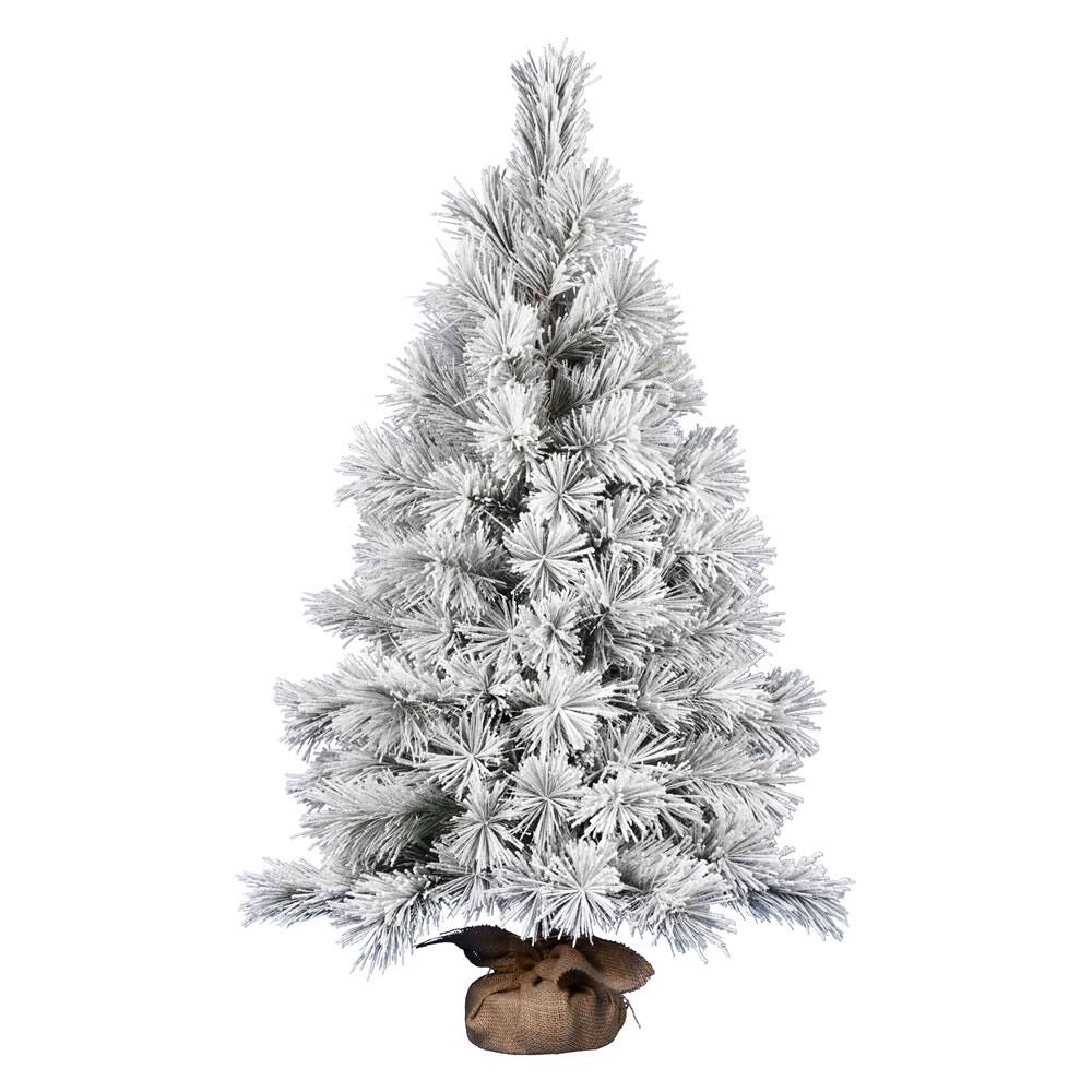 48" Unlit Frosted Beckett Pine Artificial Christmas Tree