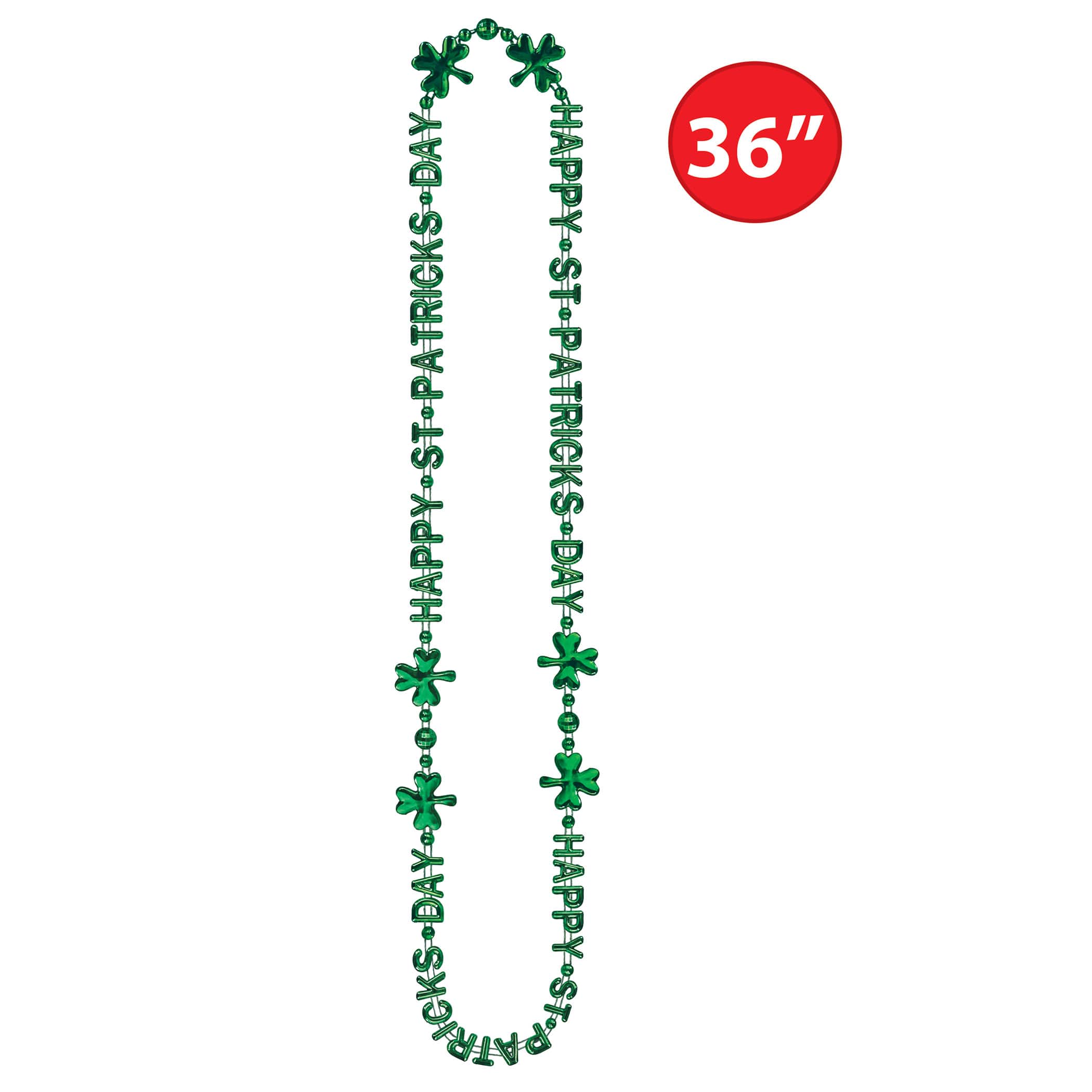 Beistle 36" St. Patrick's Day Beads-Of-Expression, 4ct.