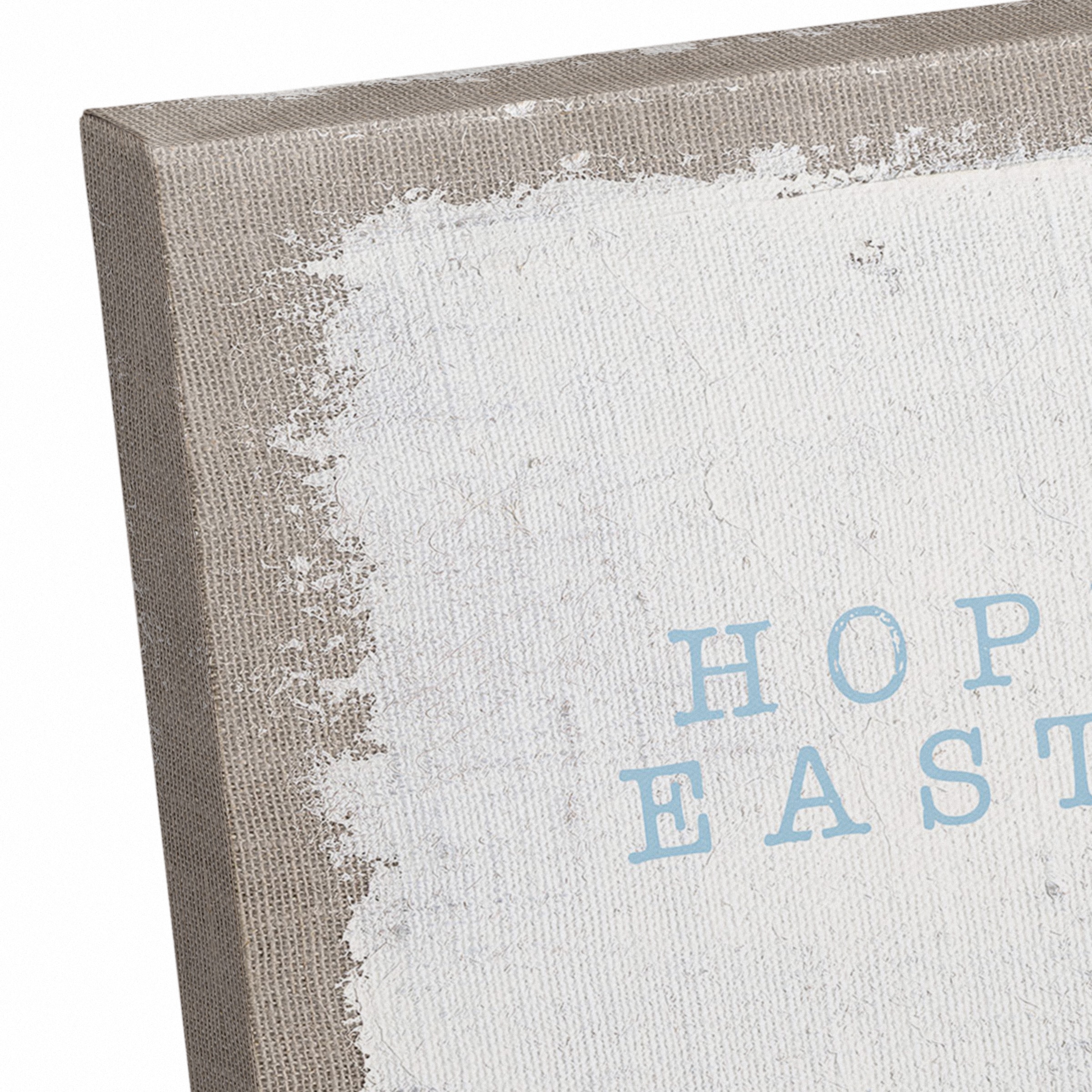Hoppy Easter Bunny Silhouette 16" x 16" Canvas Wall Art