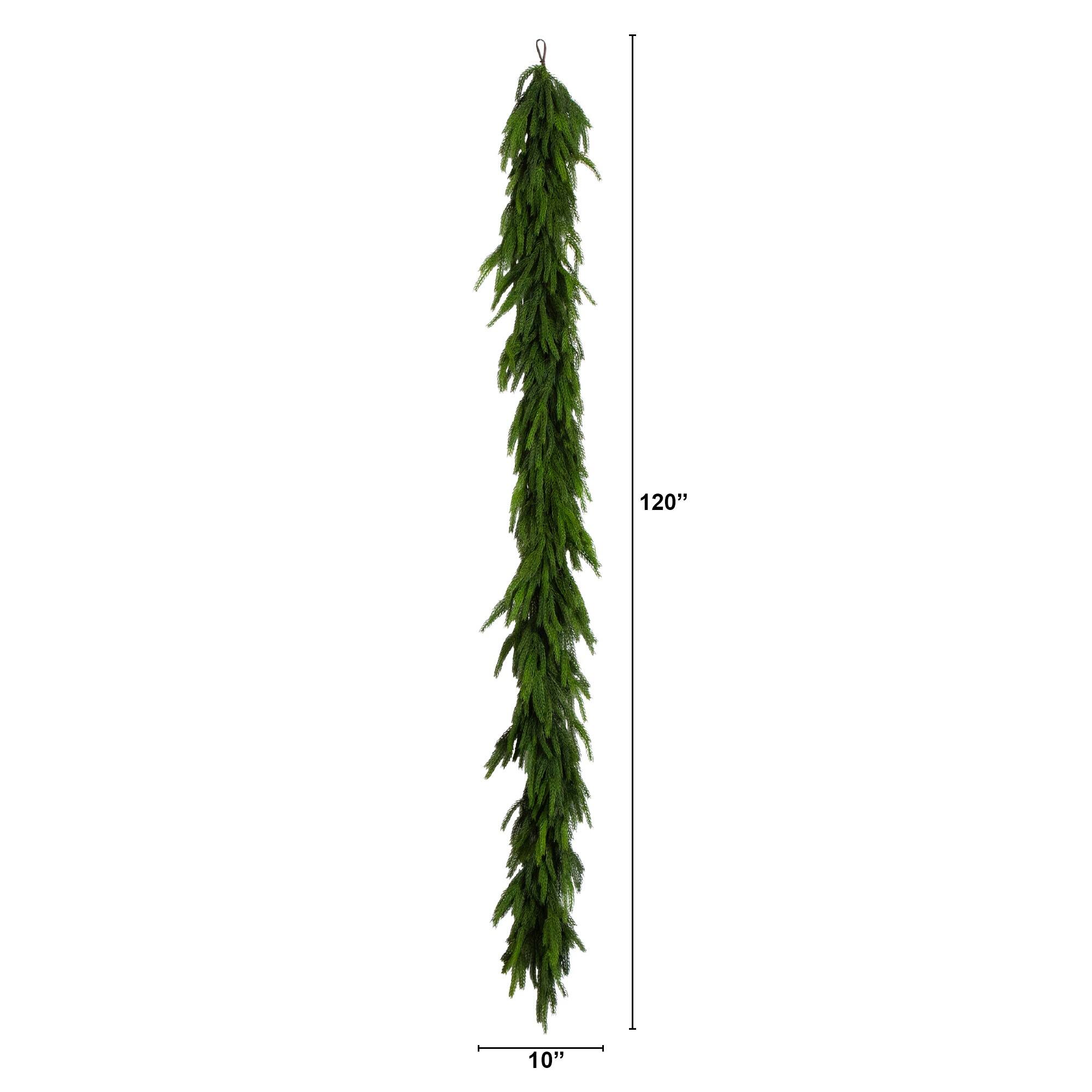 10ft. Artificial Real Touch Norfolk Island Pine Garland with Natural Look