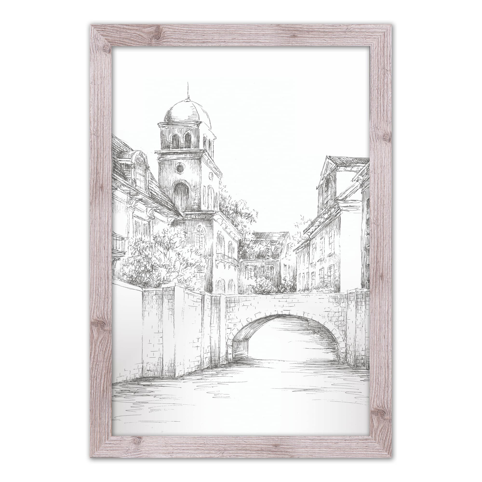 European City Canals Framed Print Wall Hanging