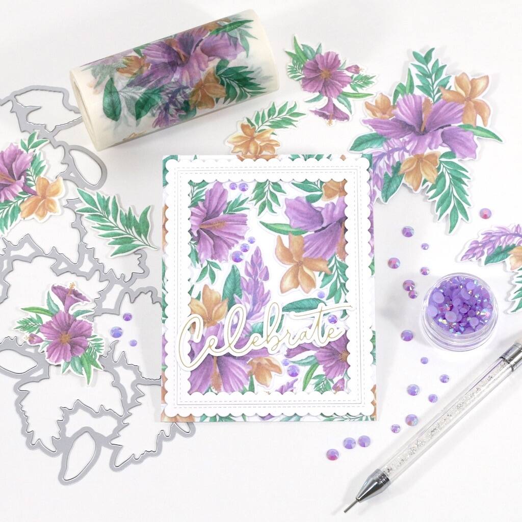 Pinkfresh Studio Hibiscus Washi Tape