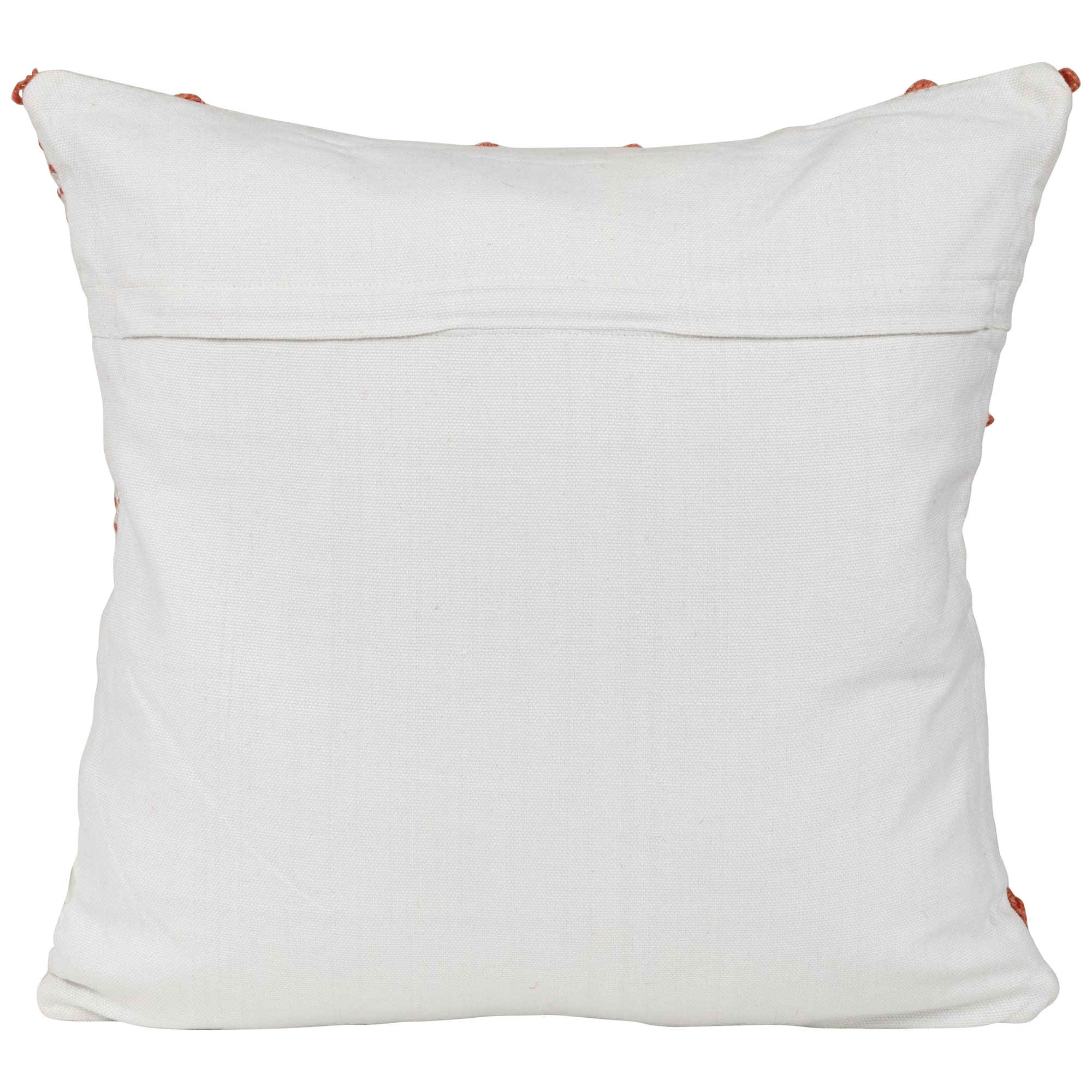 Orange & Cream Handloom Woven Outdoor Square Cushion