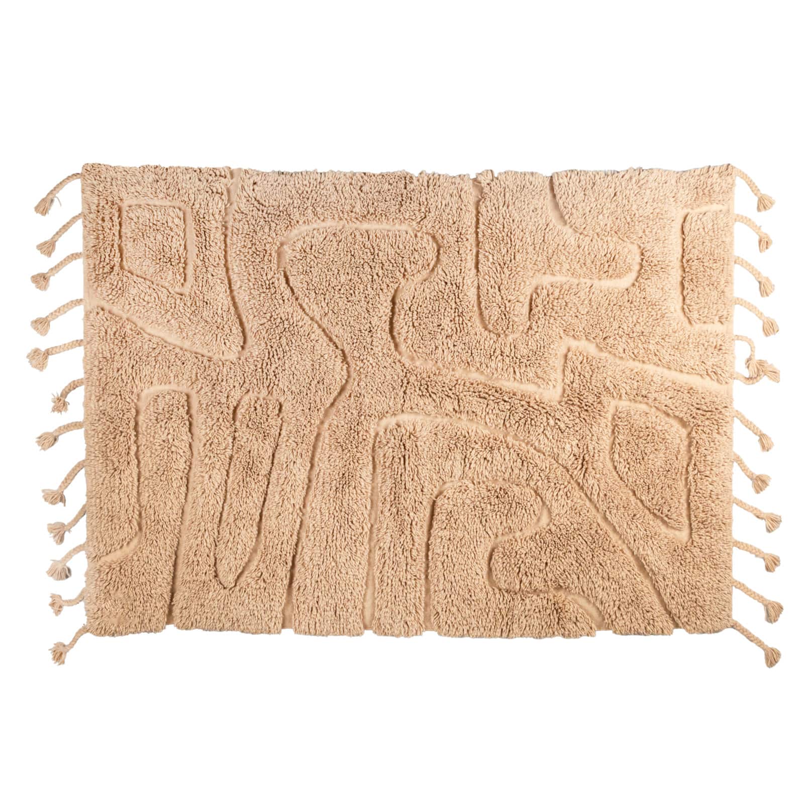 Hello Honey® 71" x 47" Natural Tactile Elegance Hand-Woven Rug