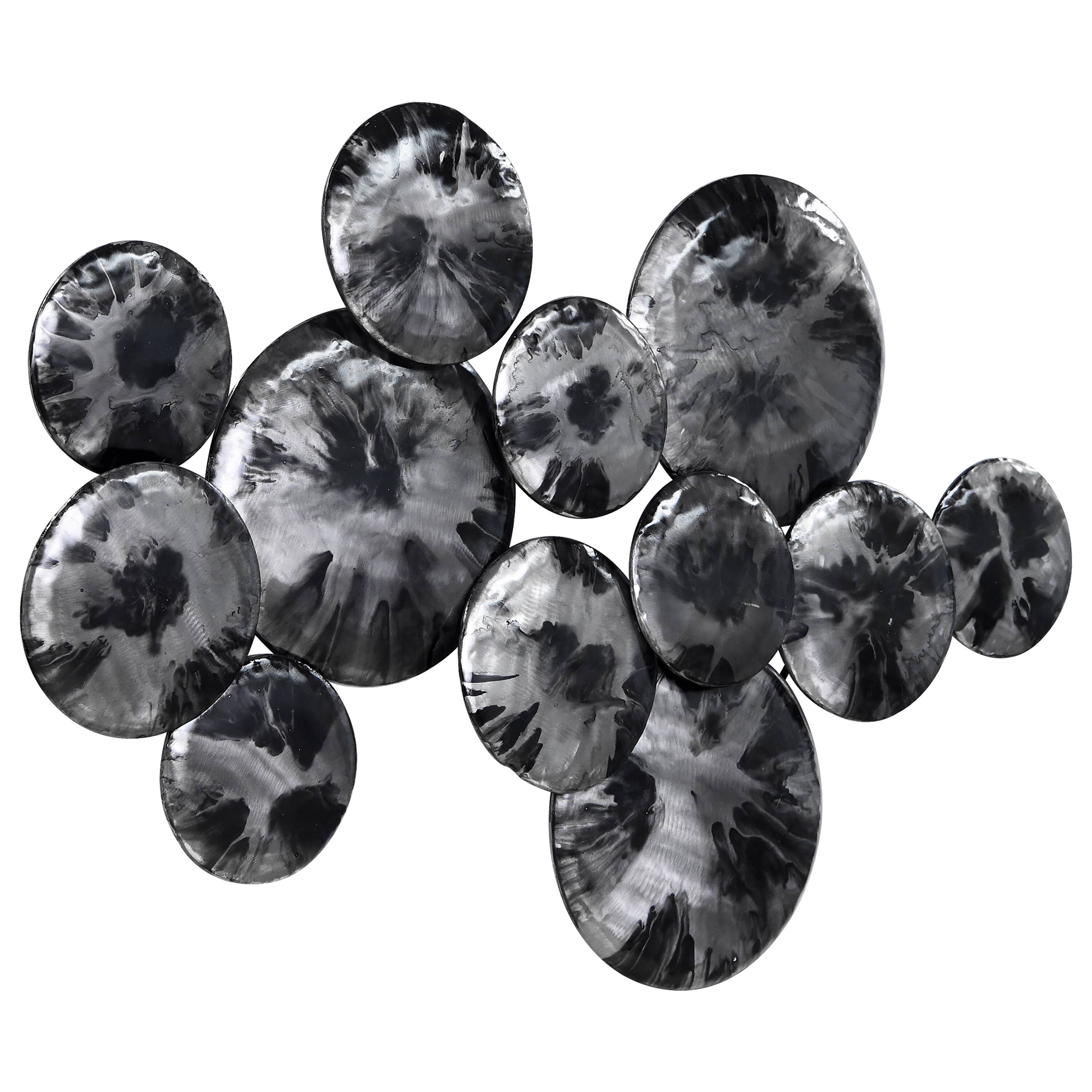 Empire Art Direct 46" x 27" Obsidian Etched & Metallic Hand Painted Metal Wall Sculpture