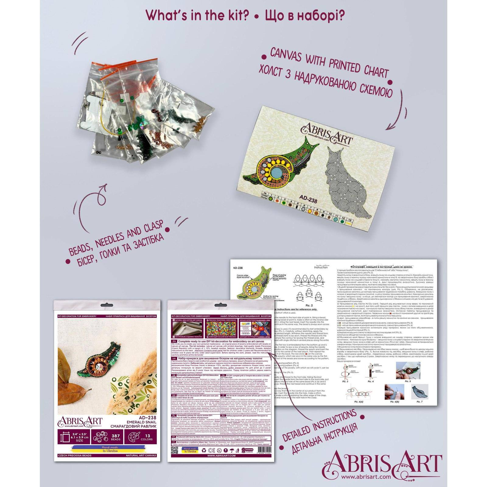 Abris Art Emerald Snail Decoration Kit