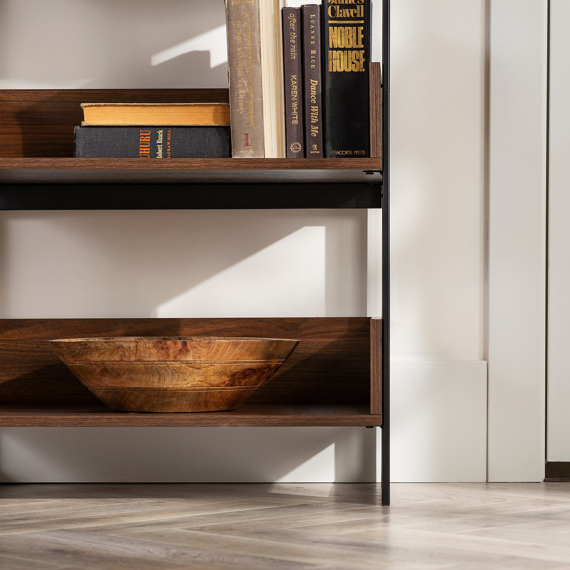 Walker Edison 64" Dark Walnut 5-Shelf Bookshelf