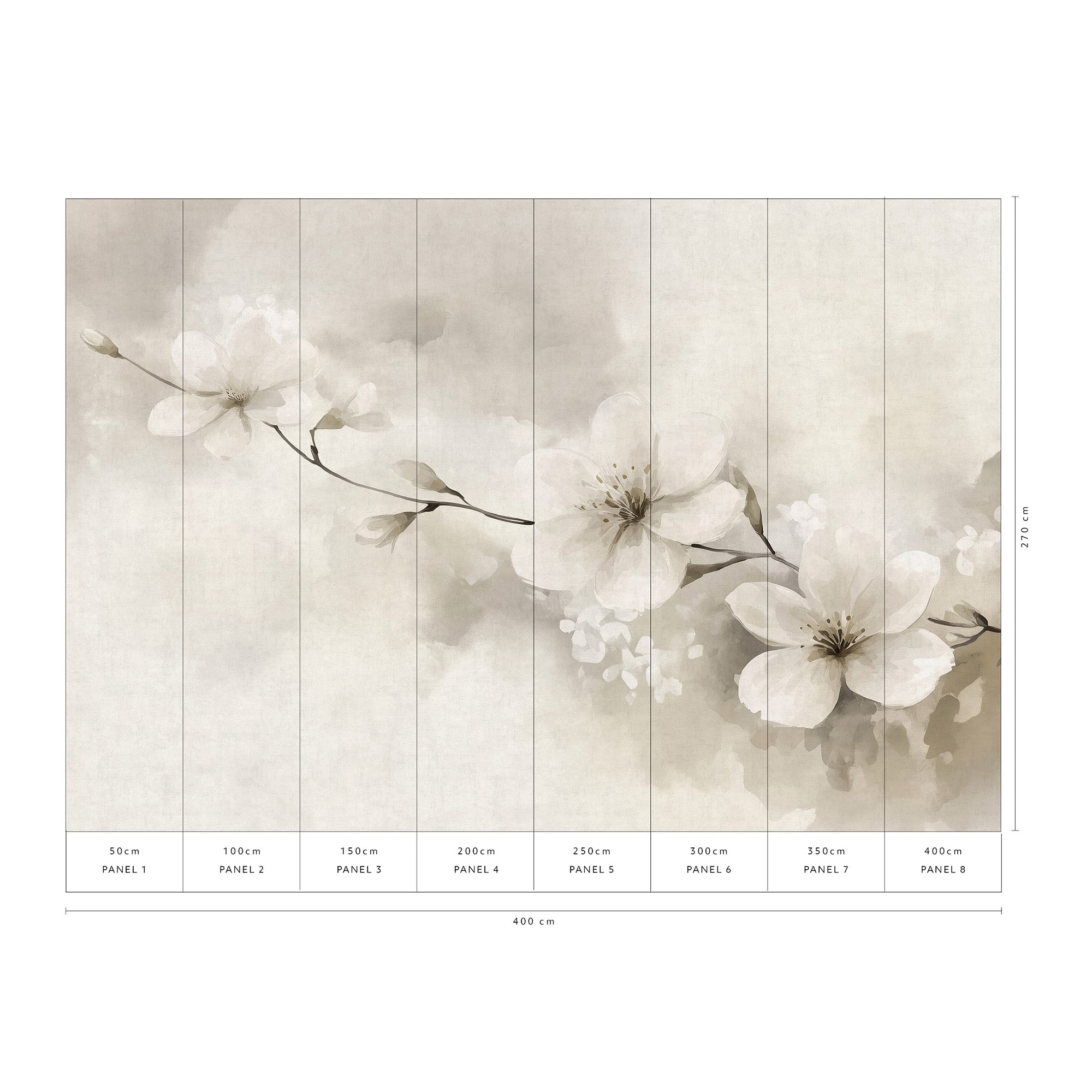 Designs Direct First Light Taupe Wall Mural