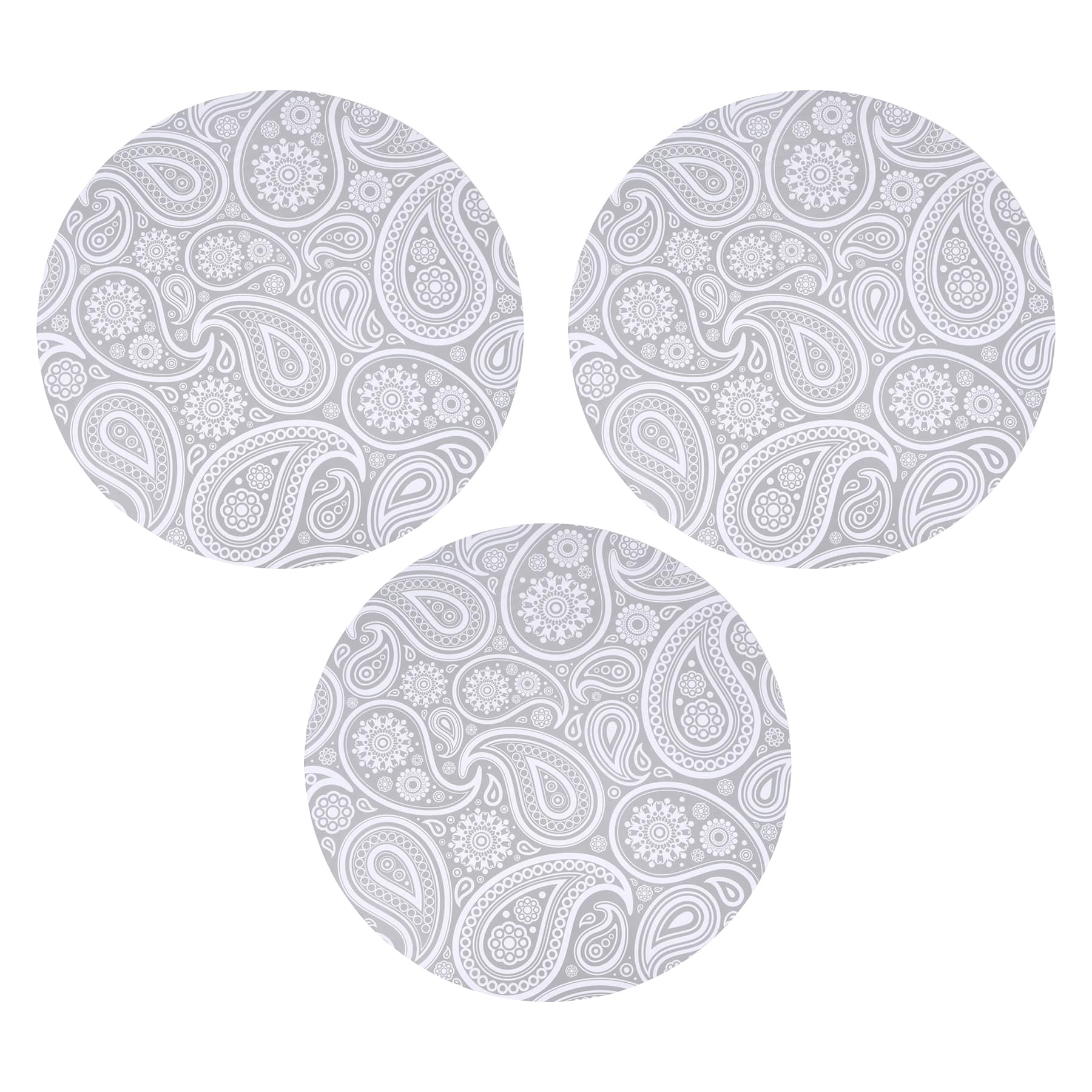 12" Silver Paisley Cake Boards by Makery®