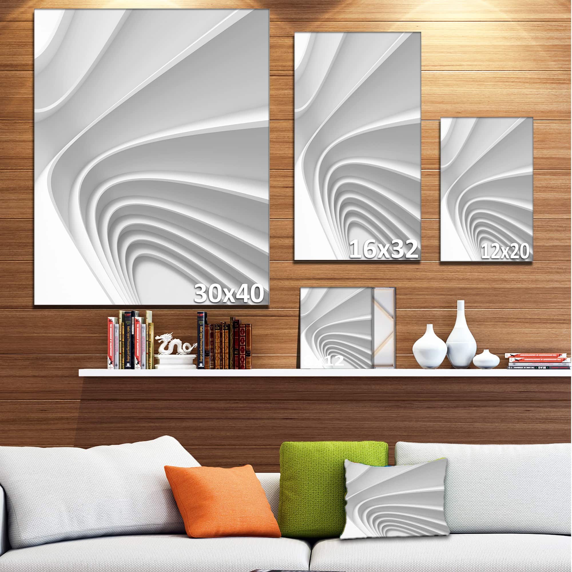 Designart - Fractal Bulgy Layered 3D Waves
