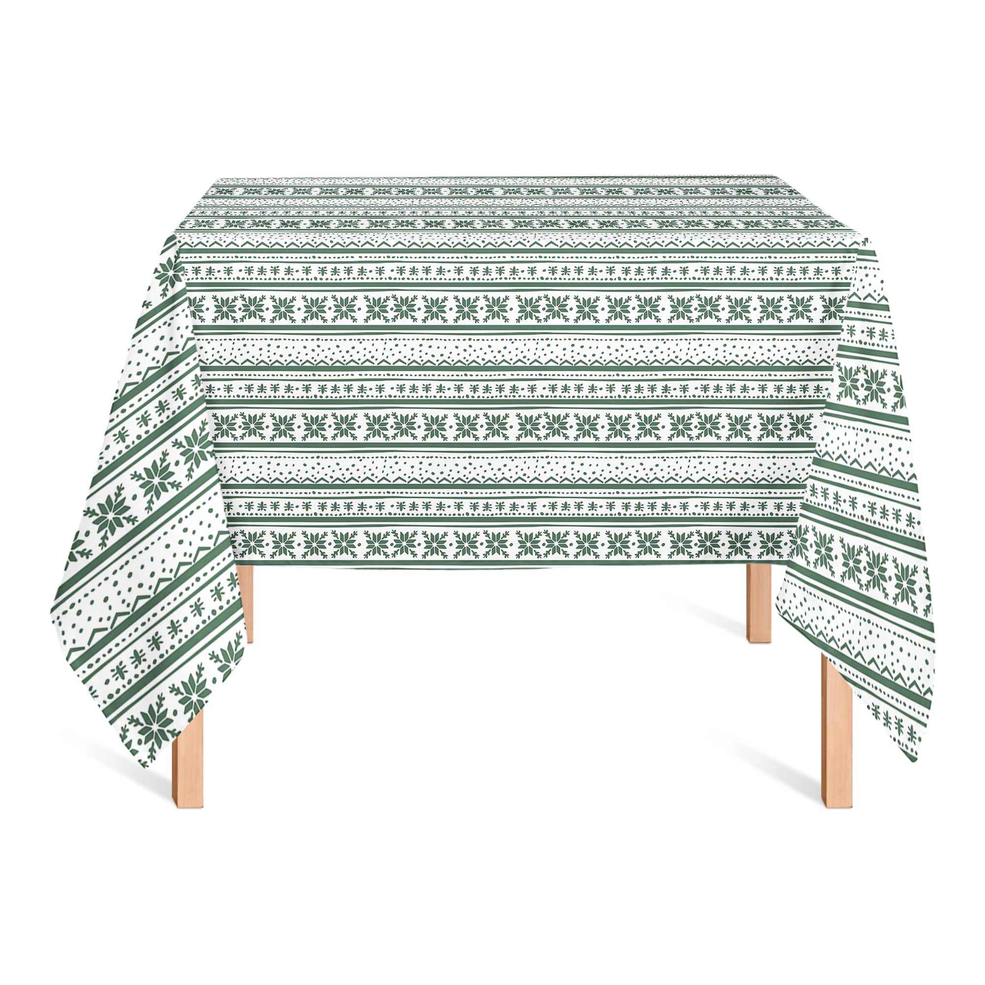 58" Green Pattern Tablecloth