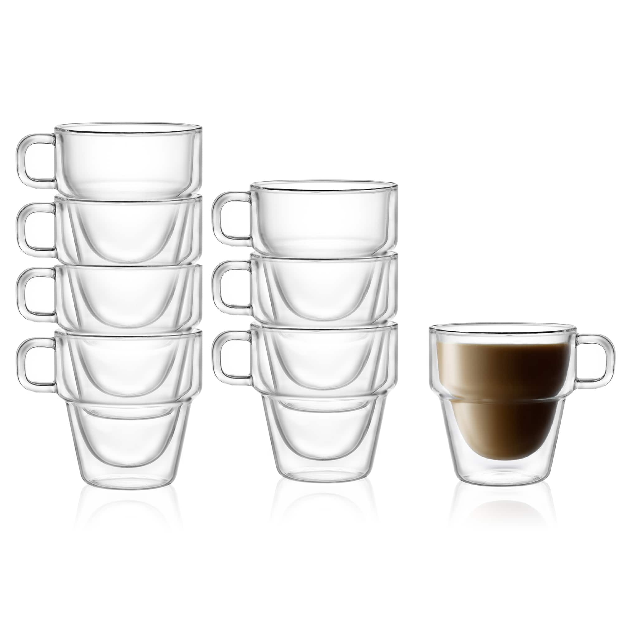 JoyJolt® Stoiva Stackable Double Wall Glasses, 8ct.