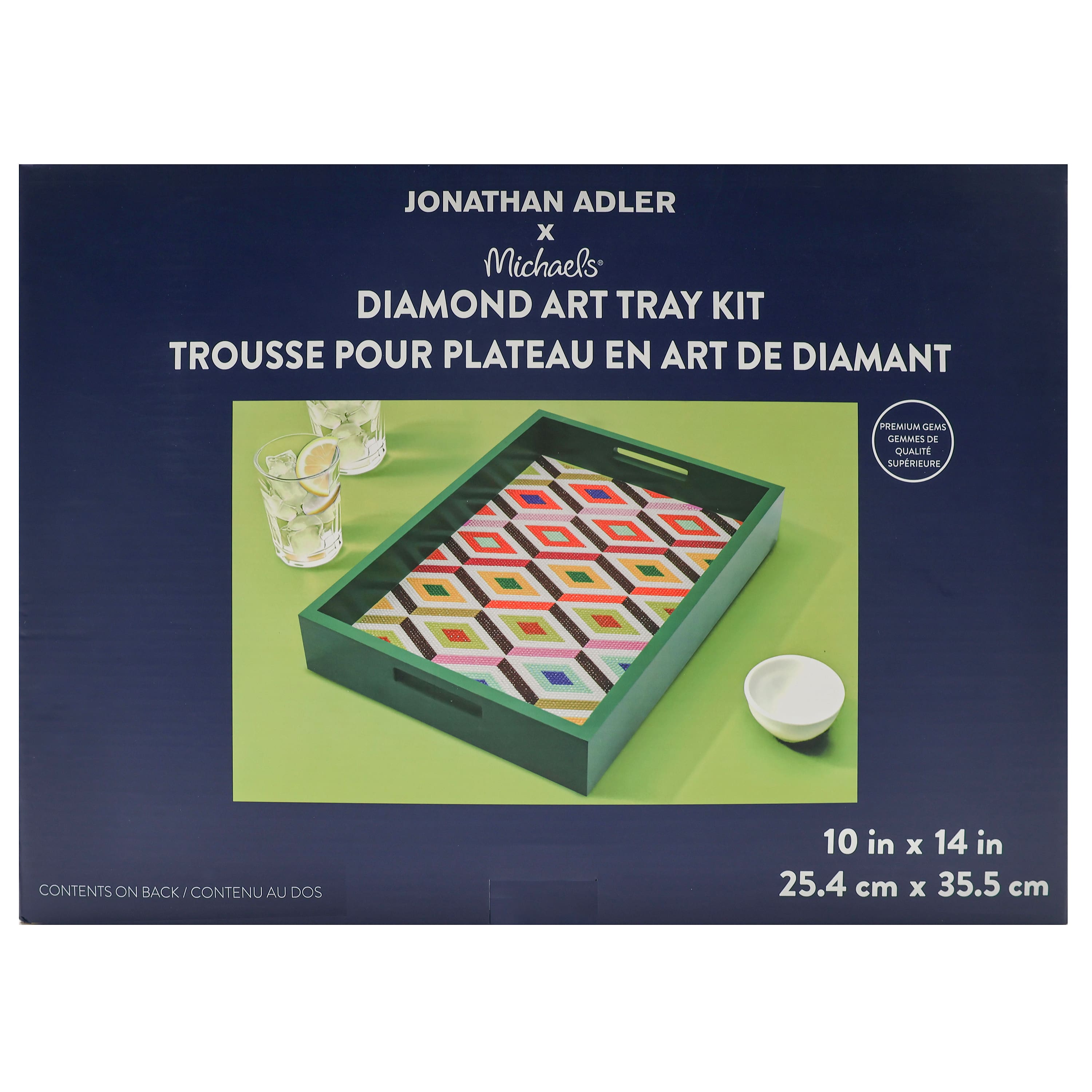 Jonathan Adler x Michaels 10" x 14" Diamond Pattern Diamond Art Tray Kit
