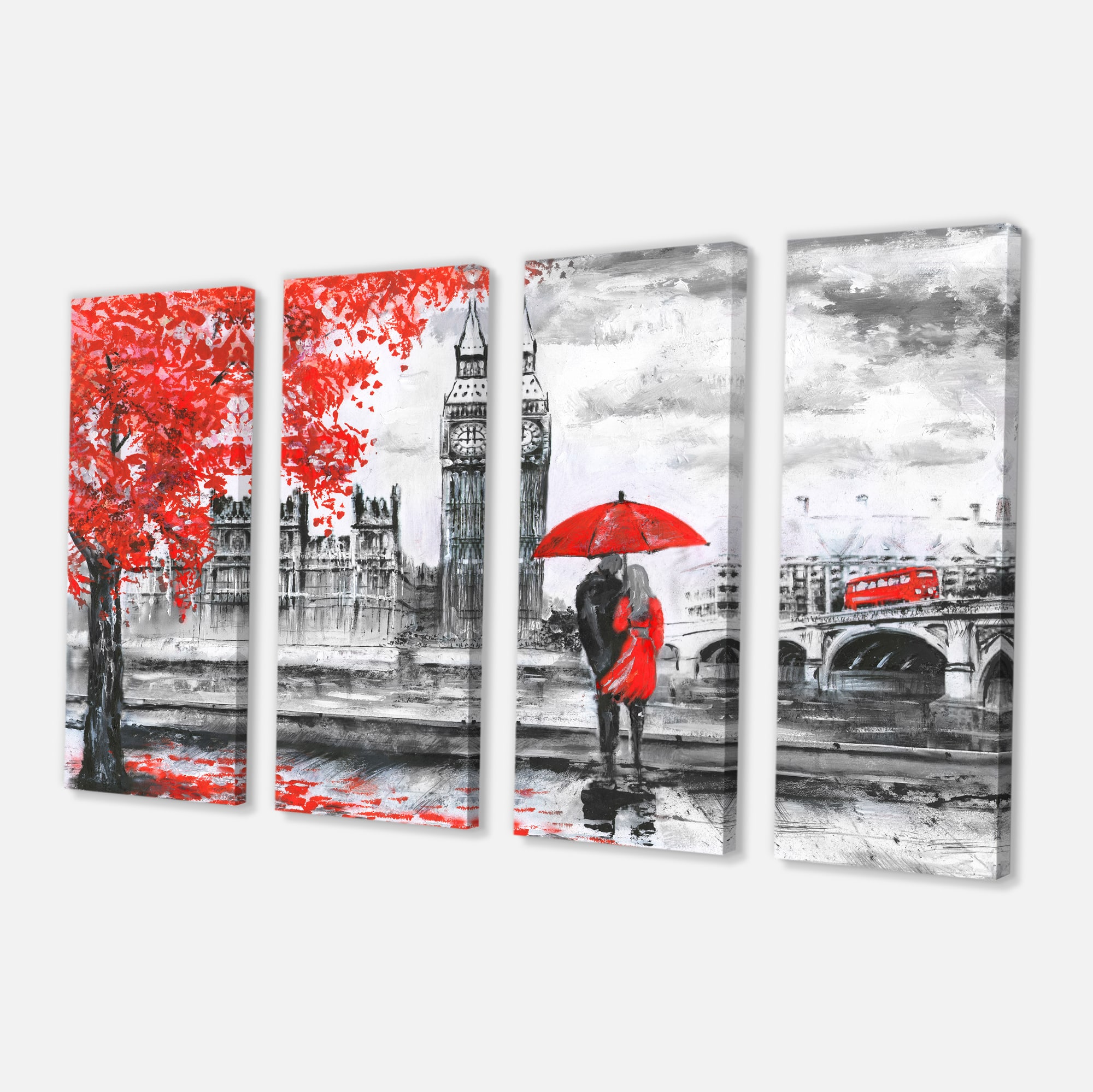 Designart - Couples Walking in Paris